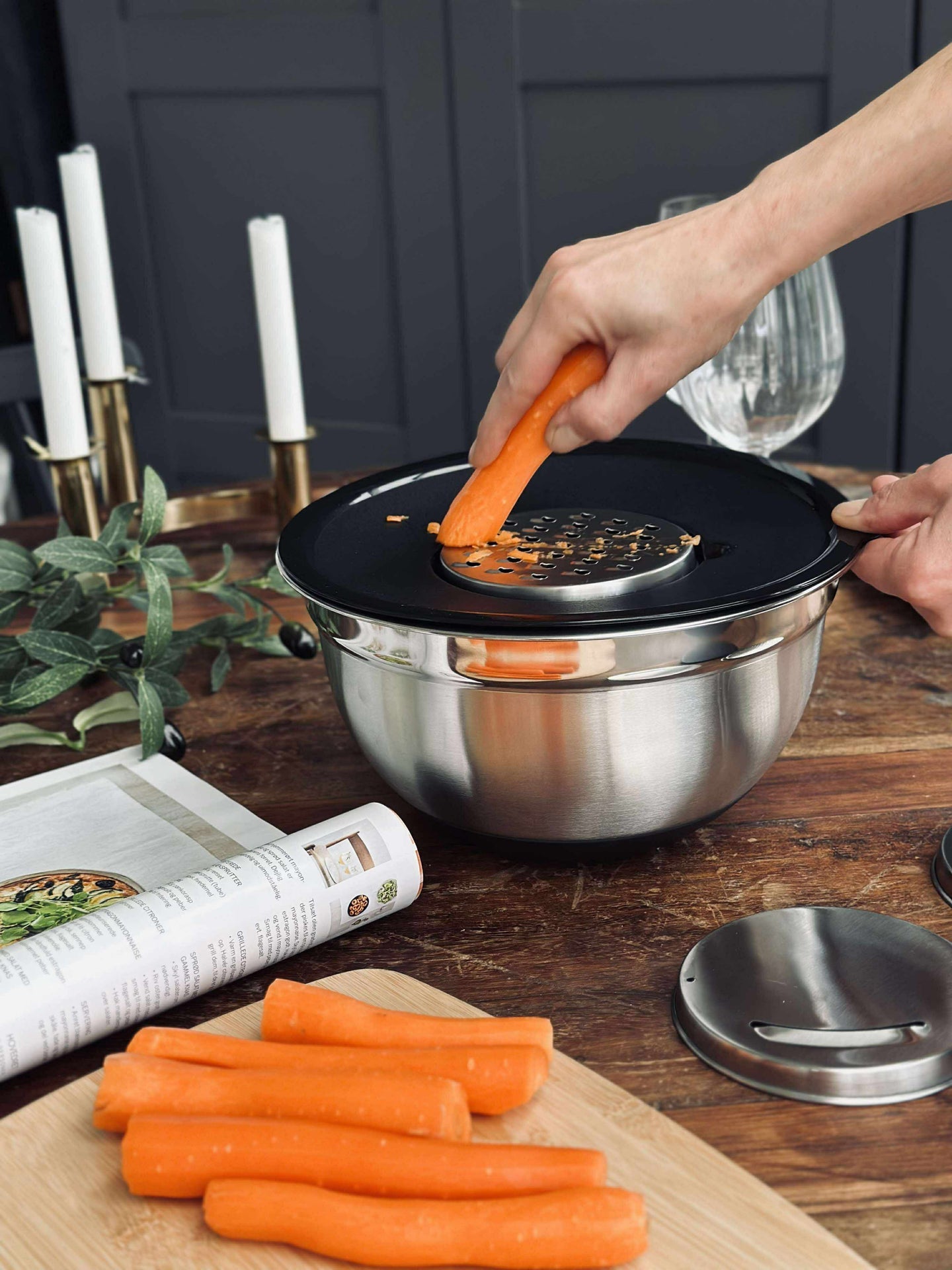 Bolle med skjærelokk - Rustfritt stål