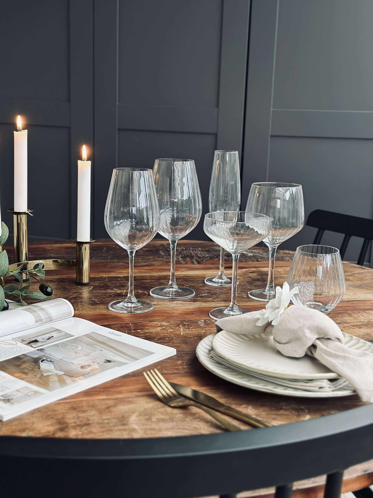 Vannglass CRYSTAL - Sett med 4 stk.