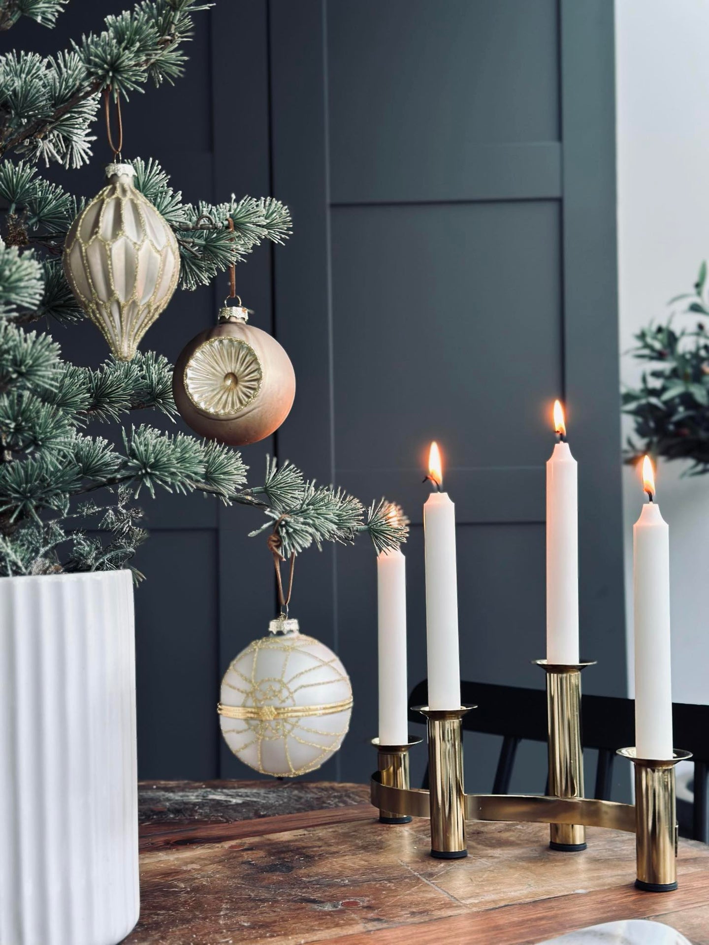 Julekuler i glass GOLD - Pakke med 3 stk