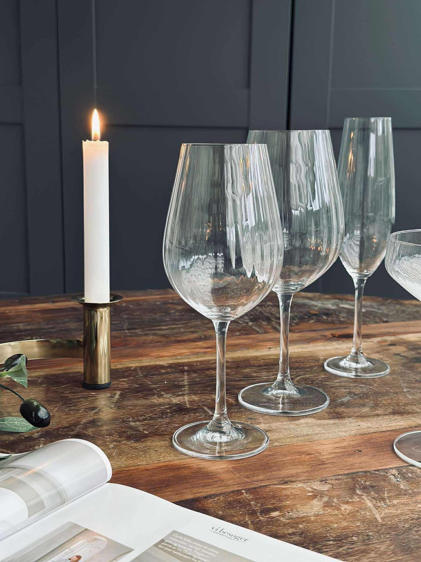 Champagneglass CRYSTAL - Sett med 4 stk.