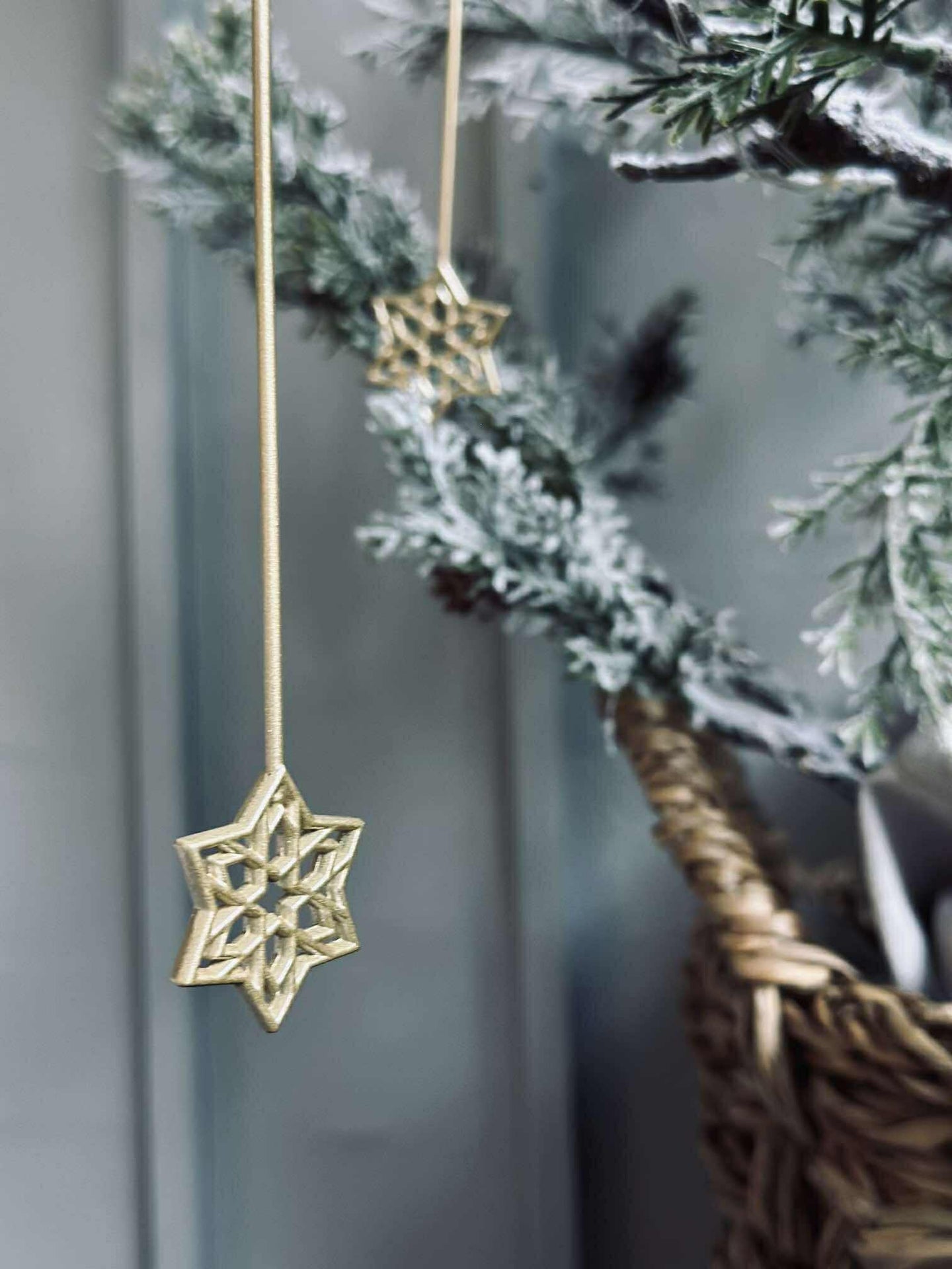 Lysholder til juletre STAR - 6 stk.