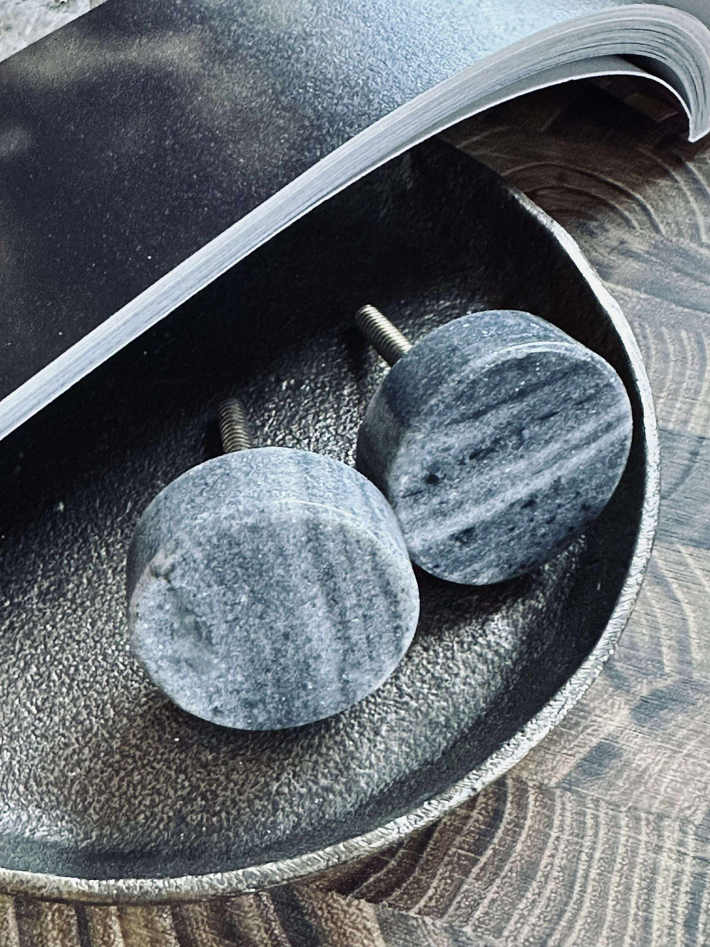 Håndtak granittstein - 2 stk.