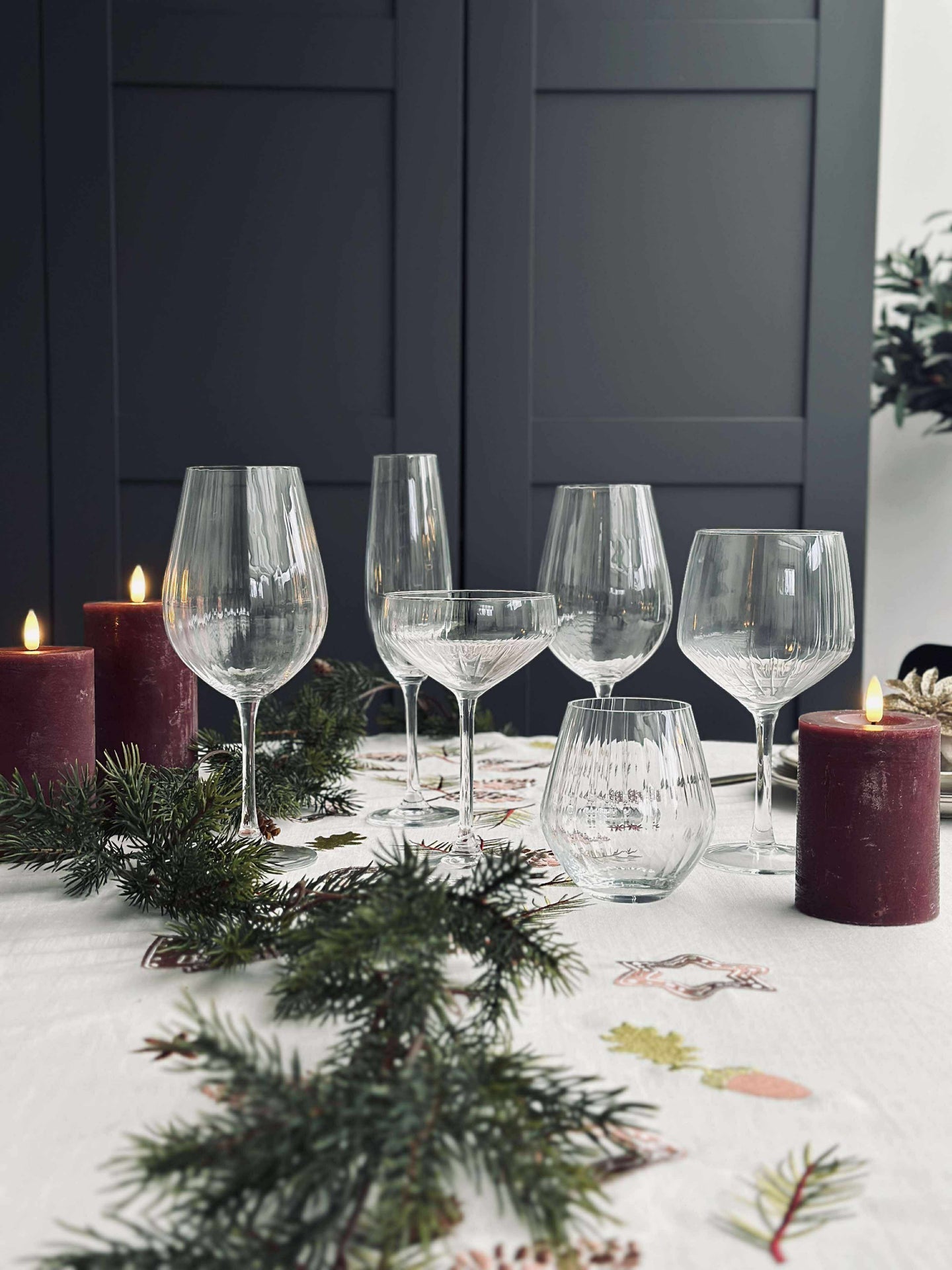 Rødvinsglass CRYSTAL - Sett med 4 stk.