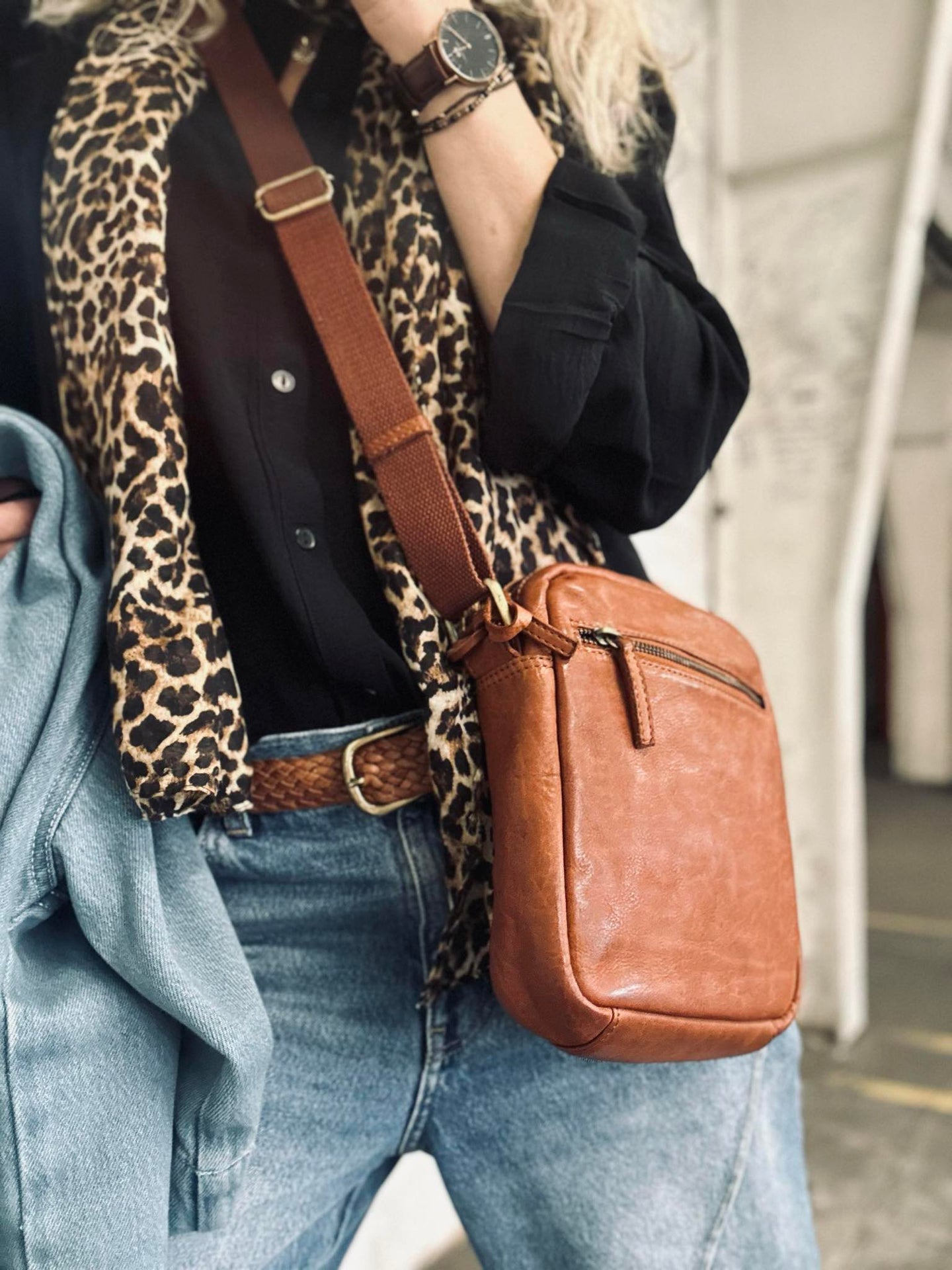 Mobilveske / Crossover – Cognac