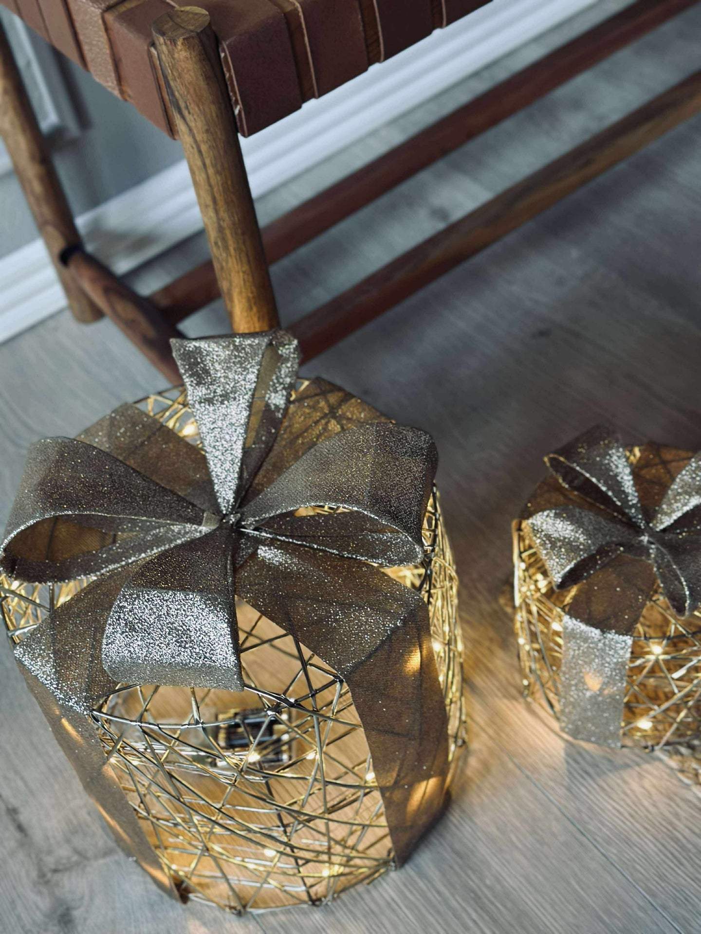 Julegaver med LED-lys - 3 stk.