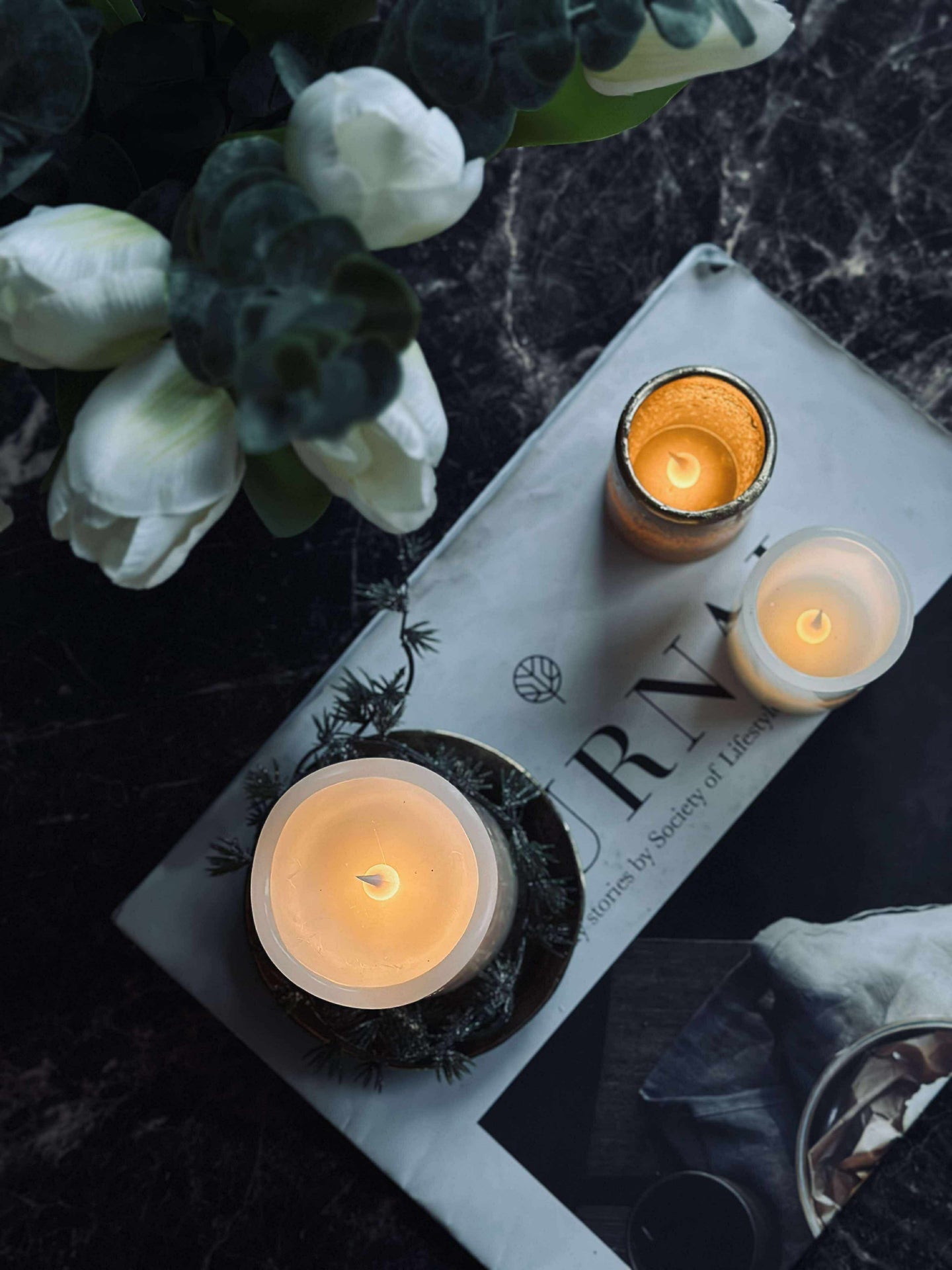 LED Blokklys Gull med timer