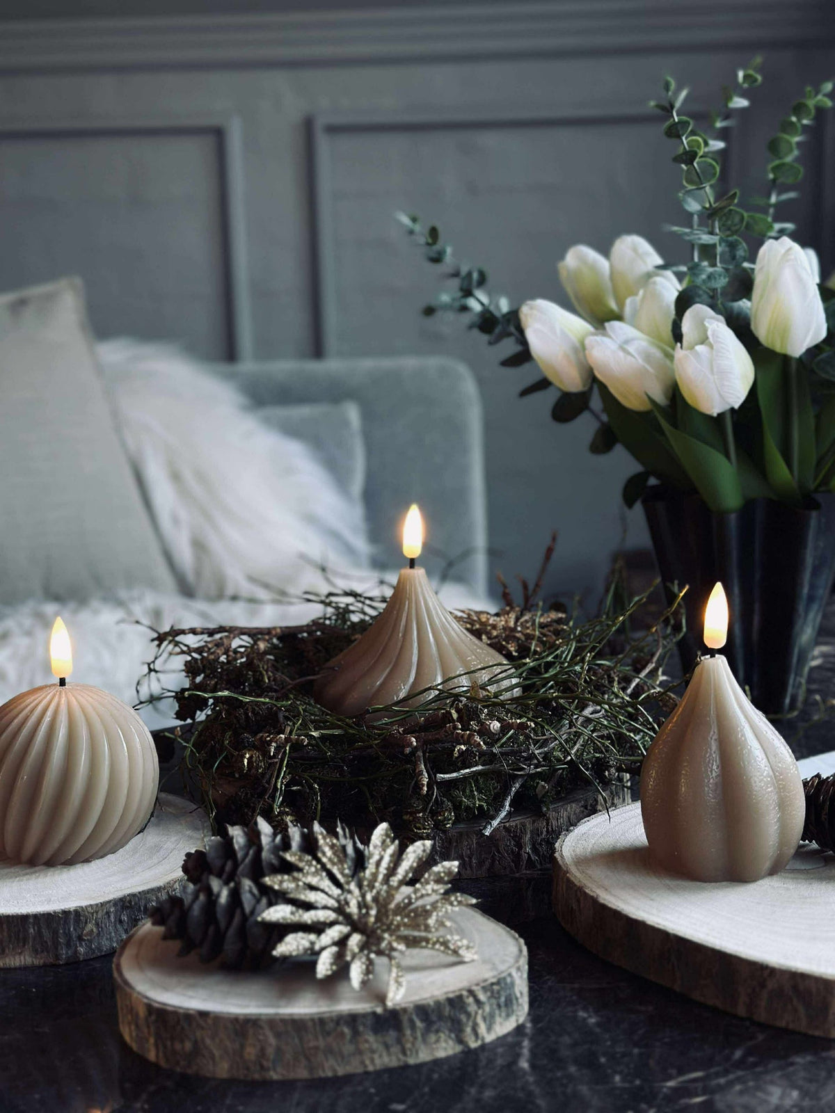 Deco wood - Sett med 4 stk.