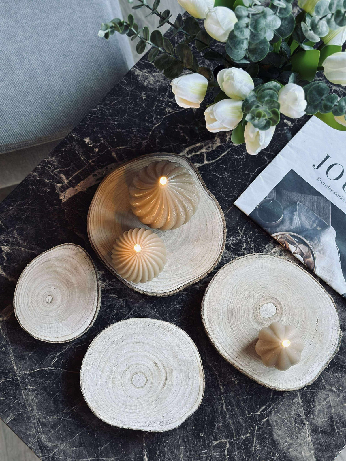 Deco wood - Sett med 4 stk.
