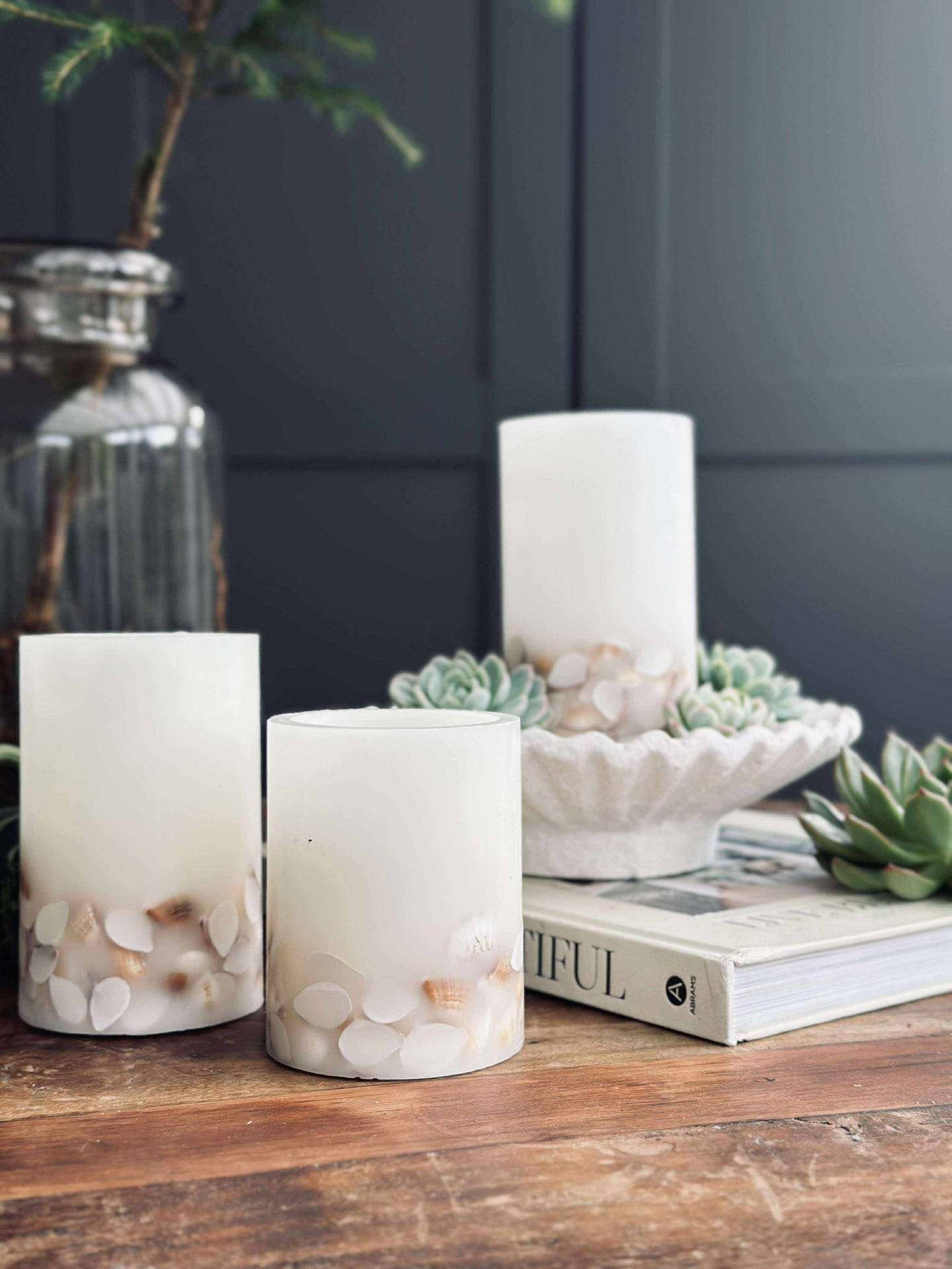 LED Nature – Sett med 3 stk og fjernkontroll