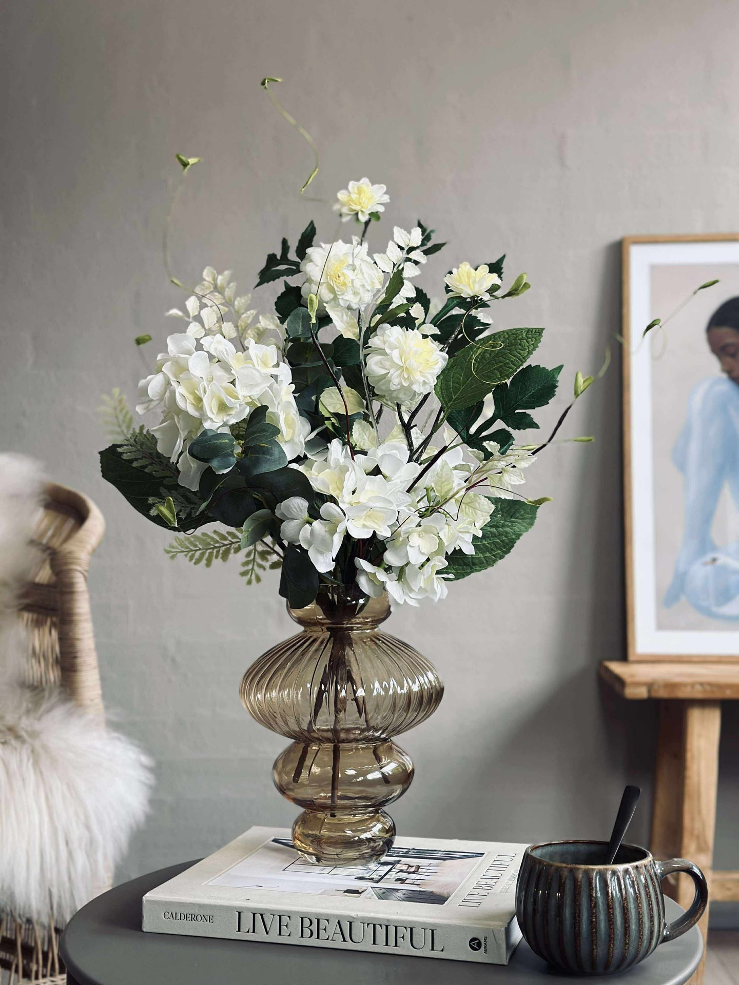 Bukett Hortensia - Hvit