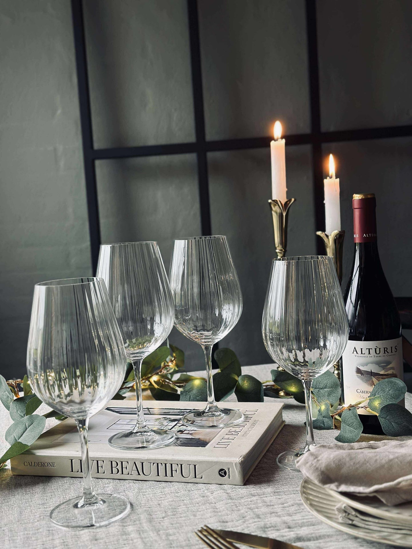 Rødvinsglass CRYSTAL - Sett med 4 stk.