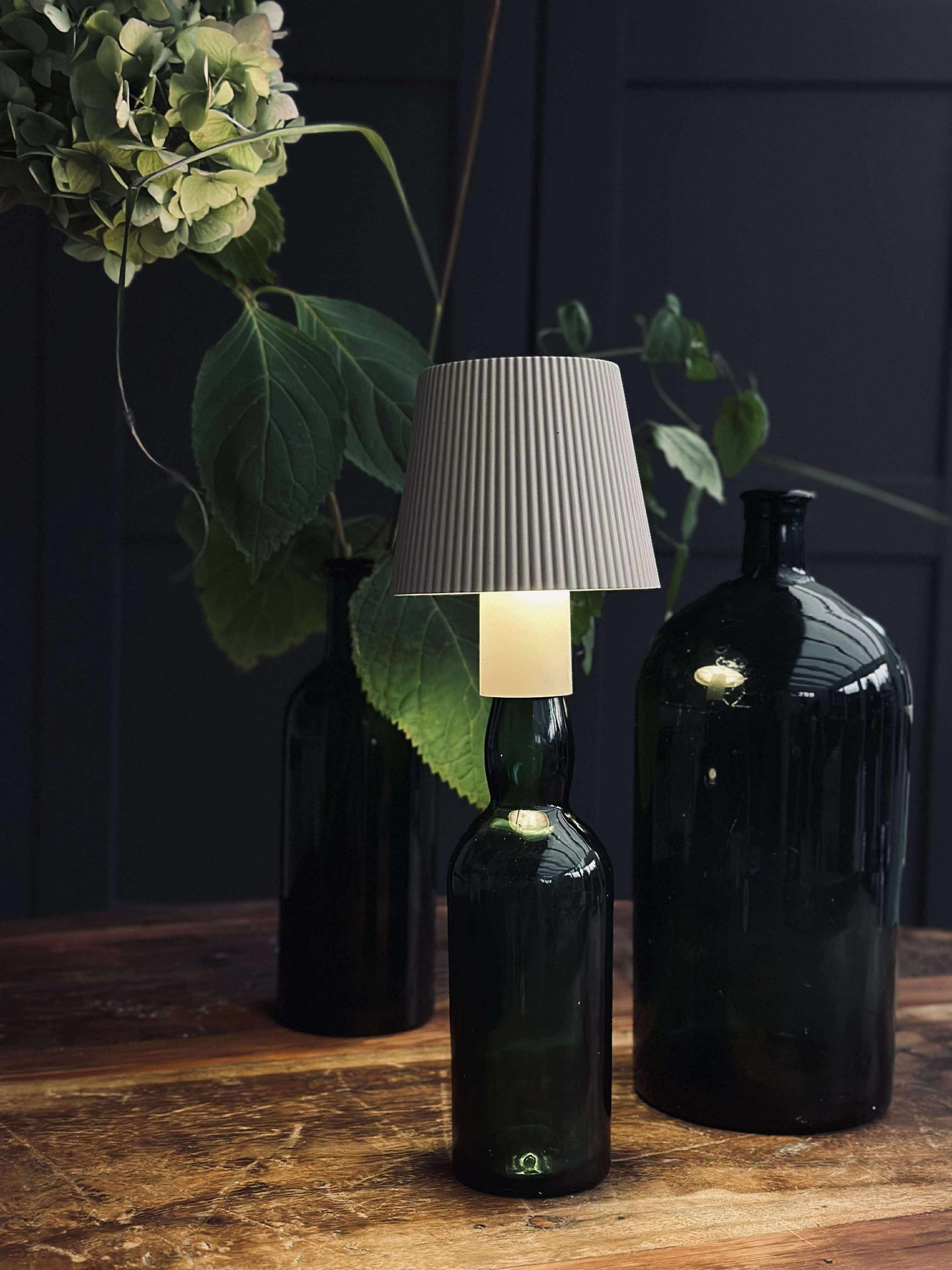 LED-lampe til vinflaske - Krem MIX