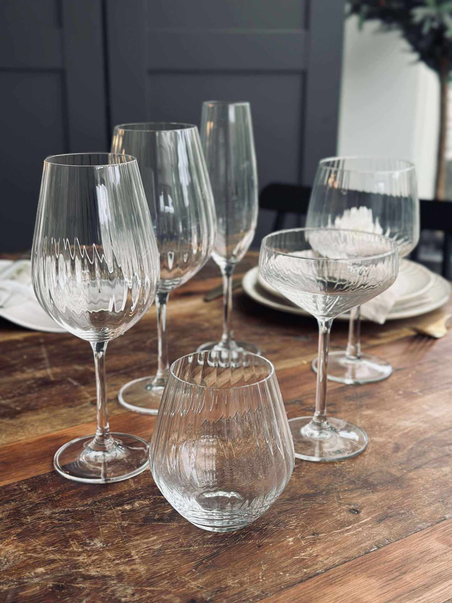 Vannglass CRYSTAL - Sett med 4 stk.