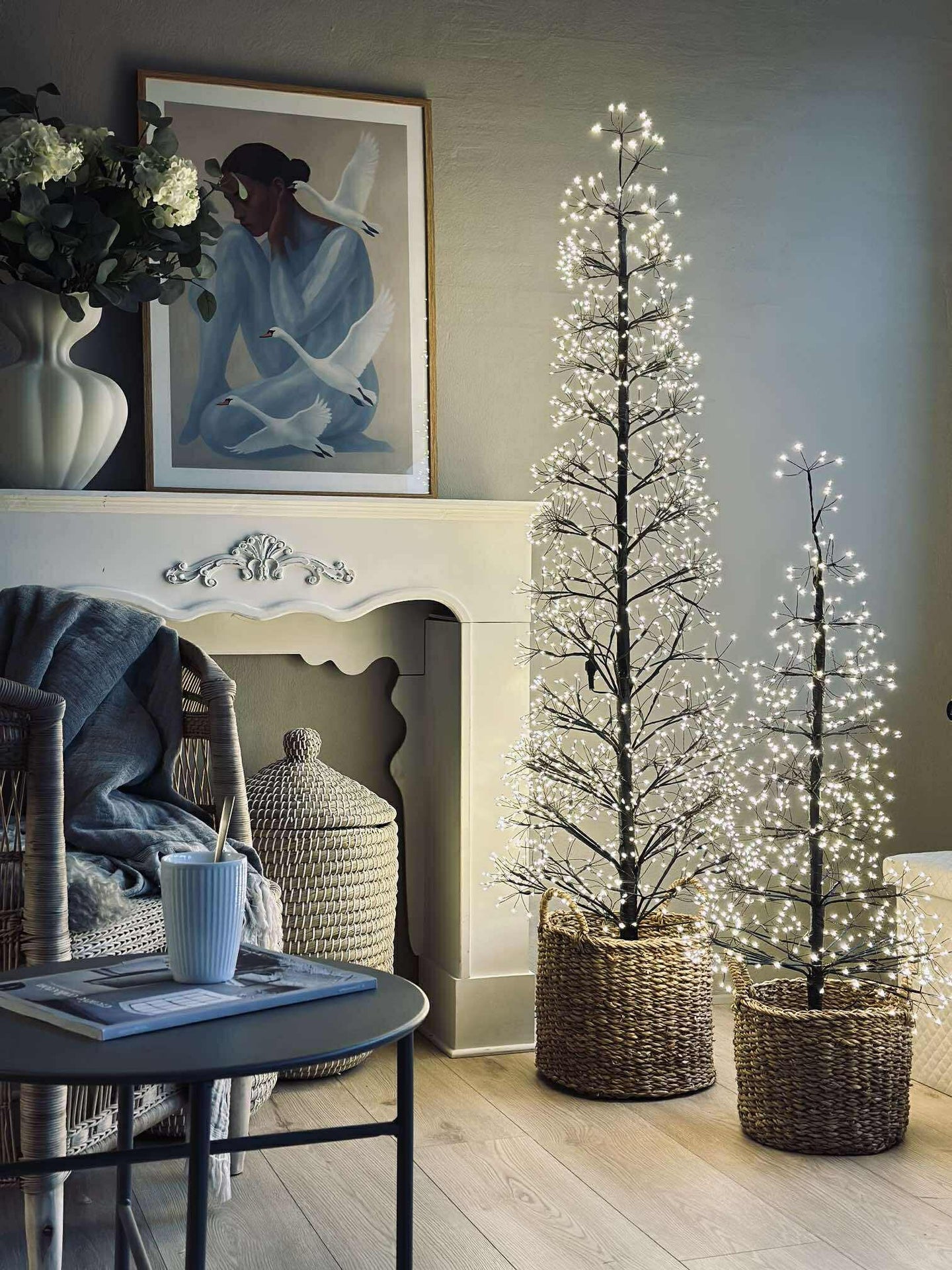 Juletre med 1600 LED-lys - Svart