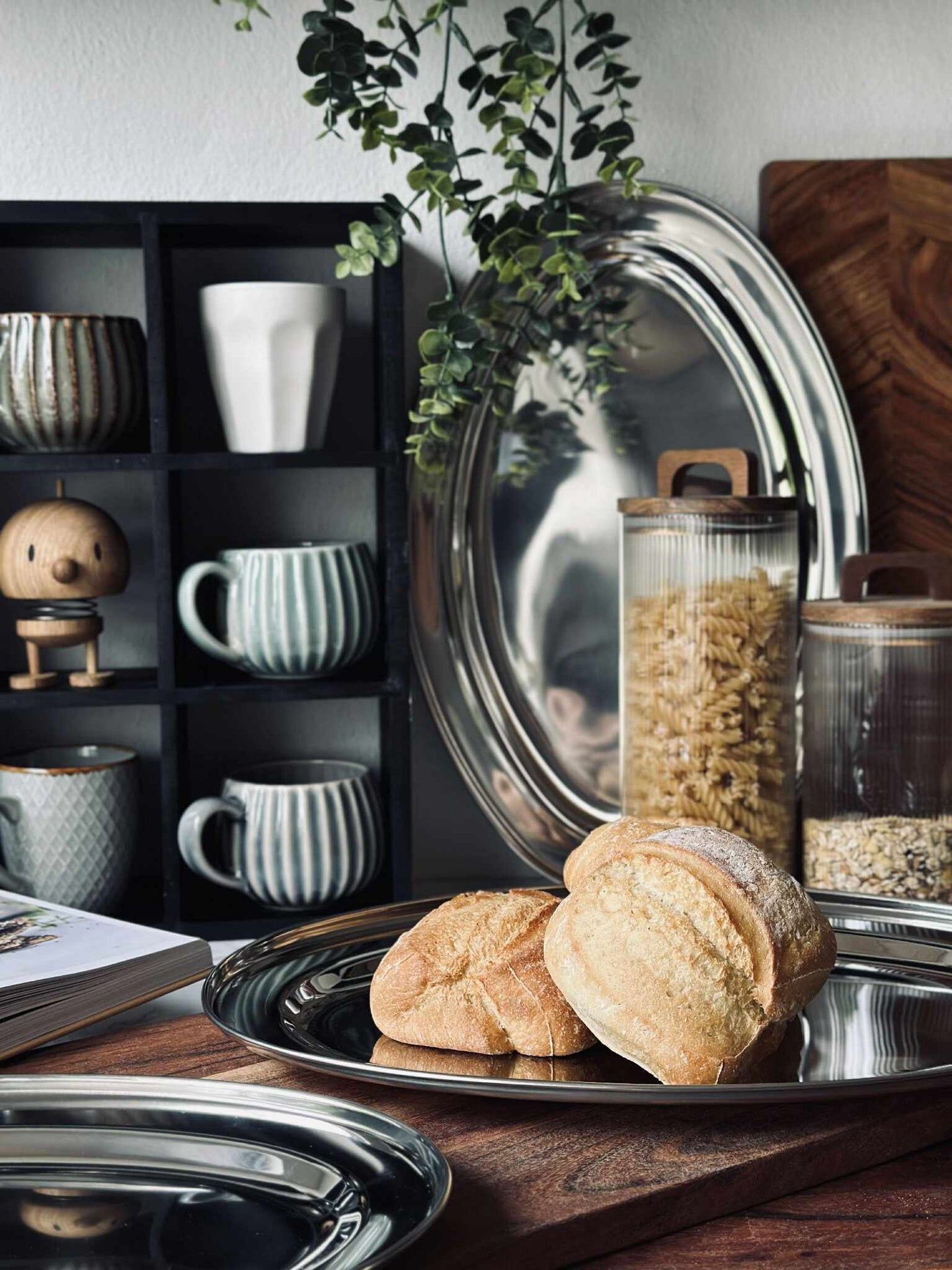 Ovalt brett i rustfritt stål - Sett med 3 stk.