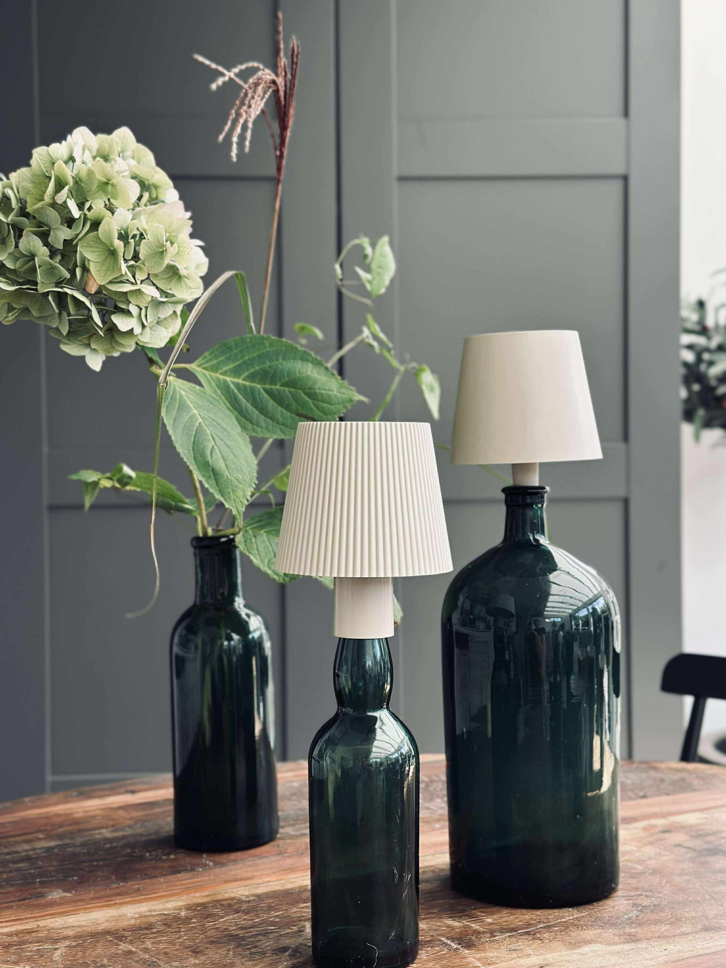 LED-lampe til vinflaske - Krem MIX
