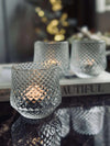 Lysestaker i klart glass - Sett med 3 stk.