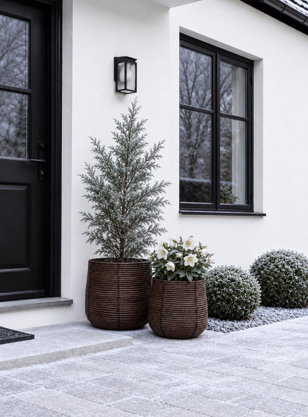 Plantekurver RATTAN – Sett med 2 størrelser