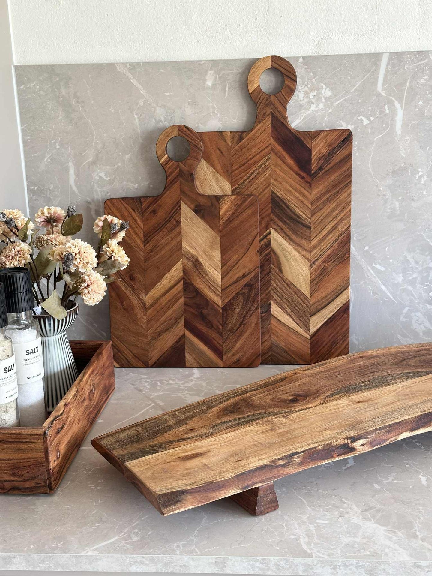 Serveringsbrett med ben 65 cm