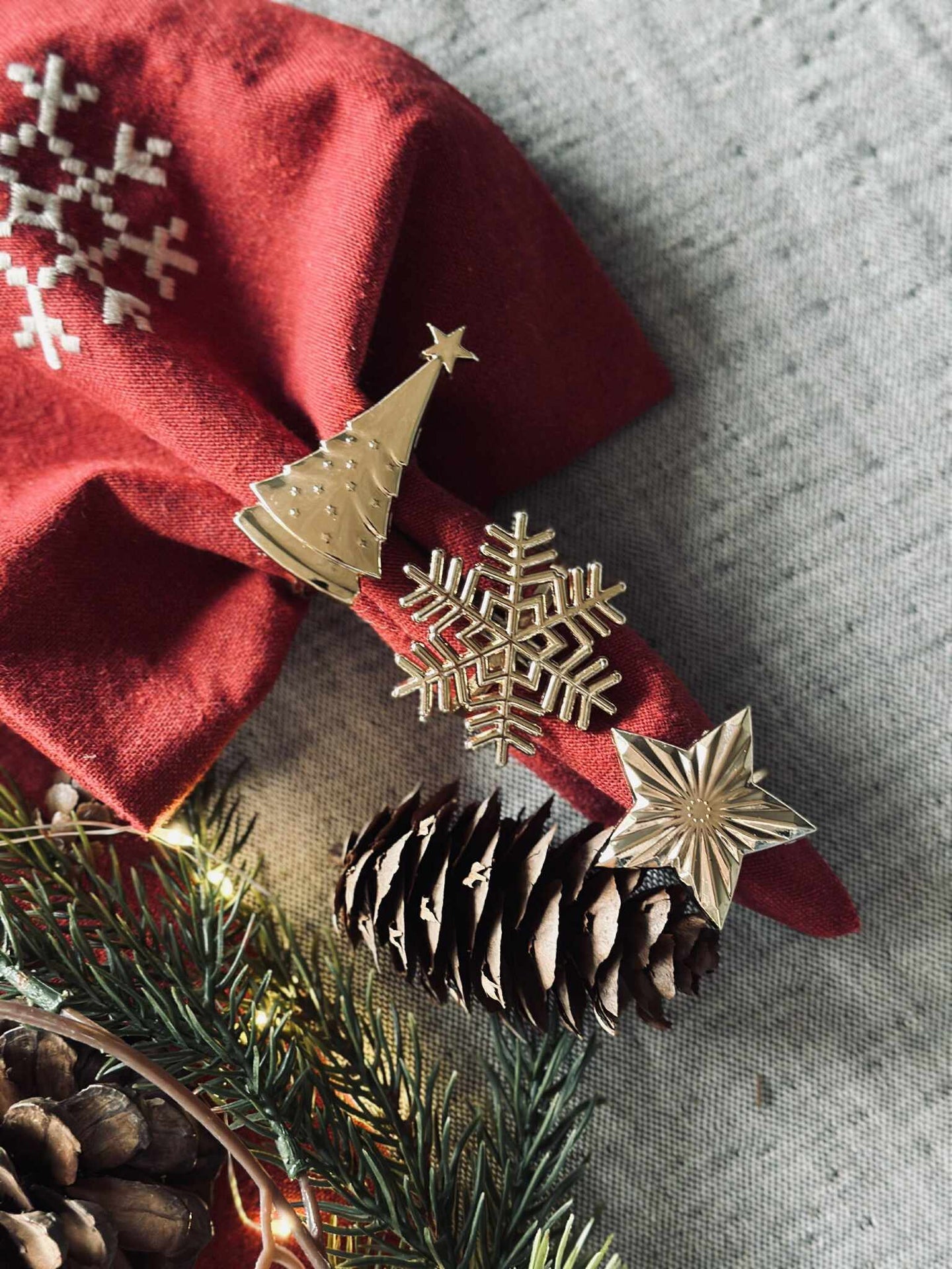 Serviettringer Gull - MIX 4 stk