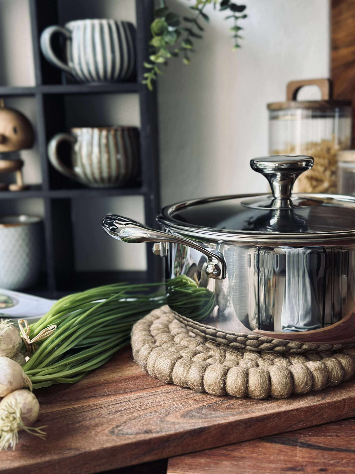 Bordbrikke DOTS - Mørk sand ull