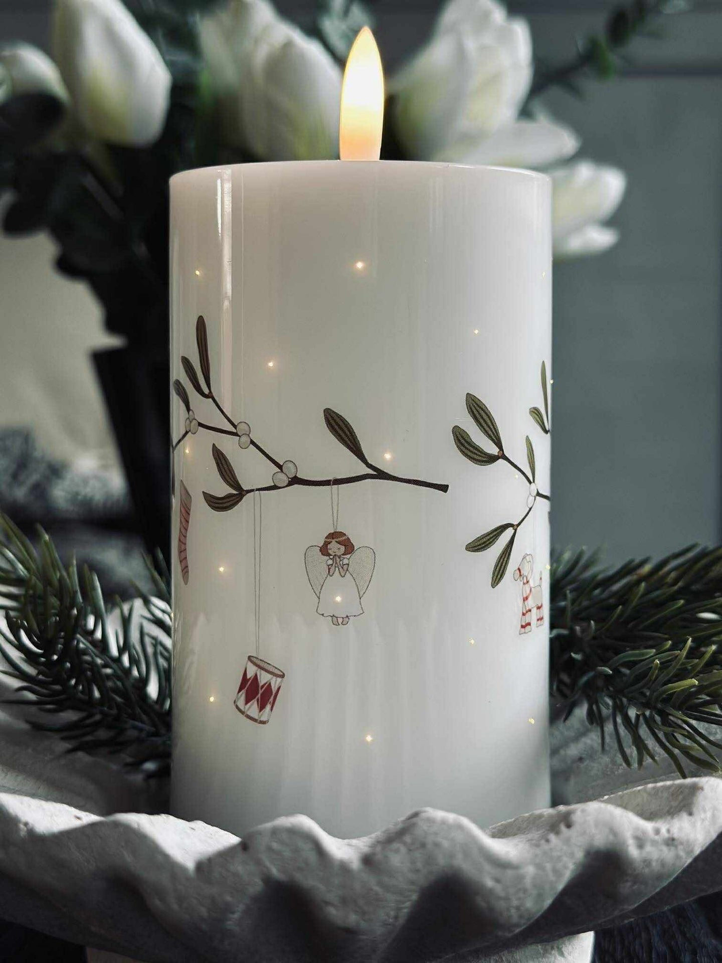 LED Bloklys TWINKLE - Misteltein