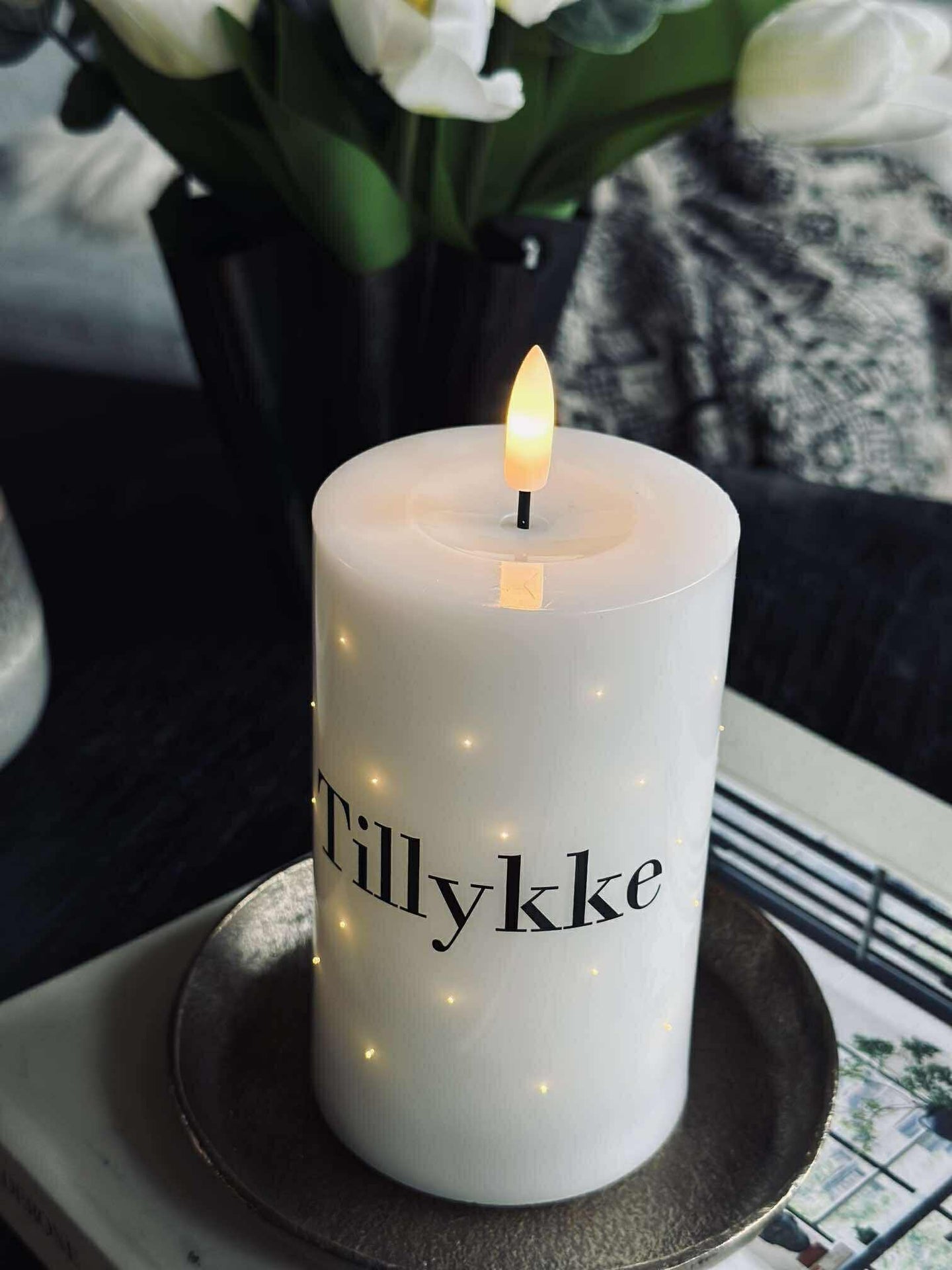 LED blokklys TWINKLE - Gratulerer