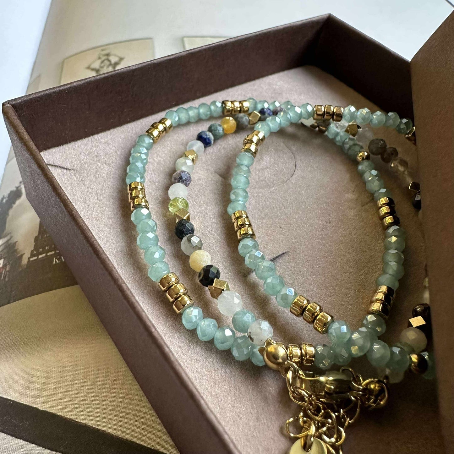 Armbånd Marika Aqua - Sett med 3 stk