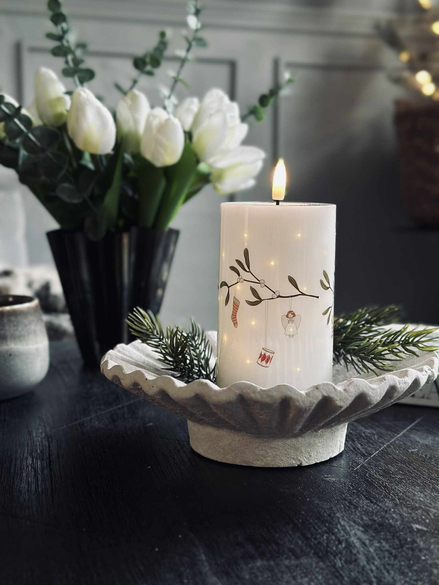 LED Bloklys TWINKLE - Misteltein