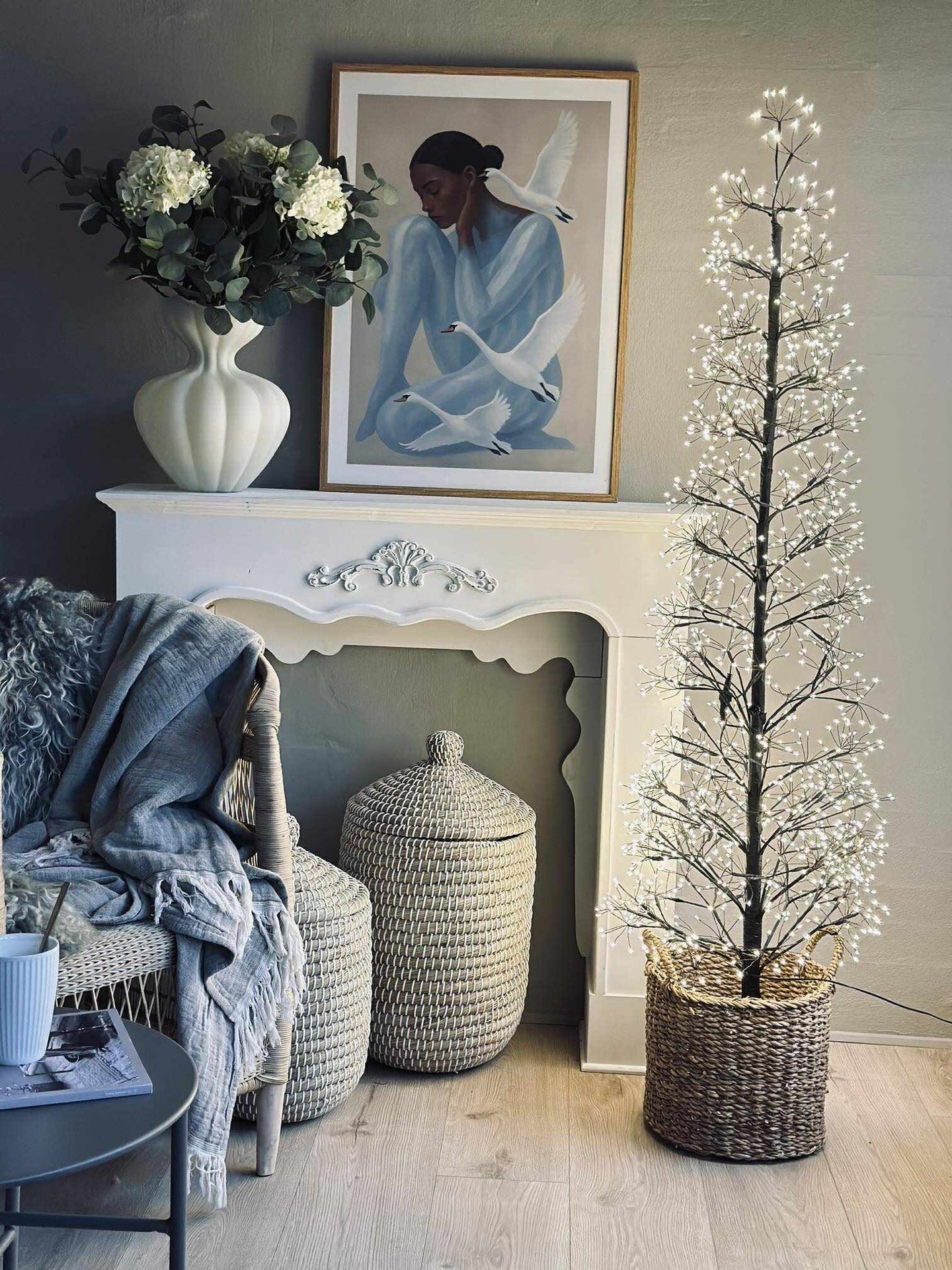Juletre med 1600 LED-lys - Svart