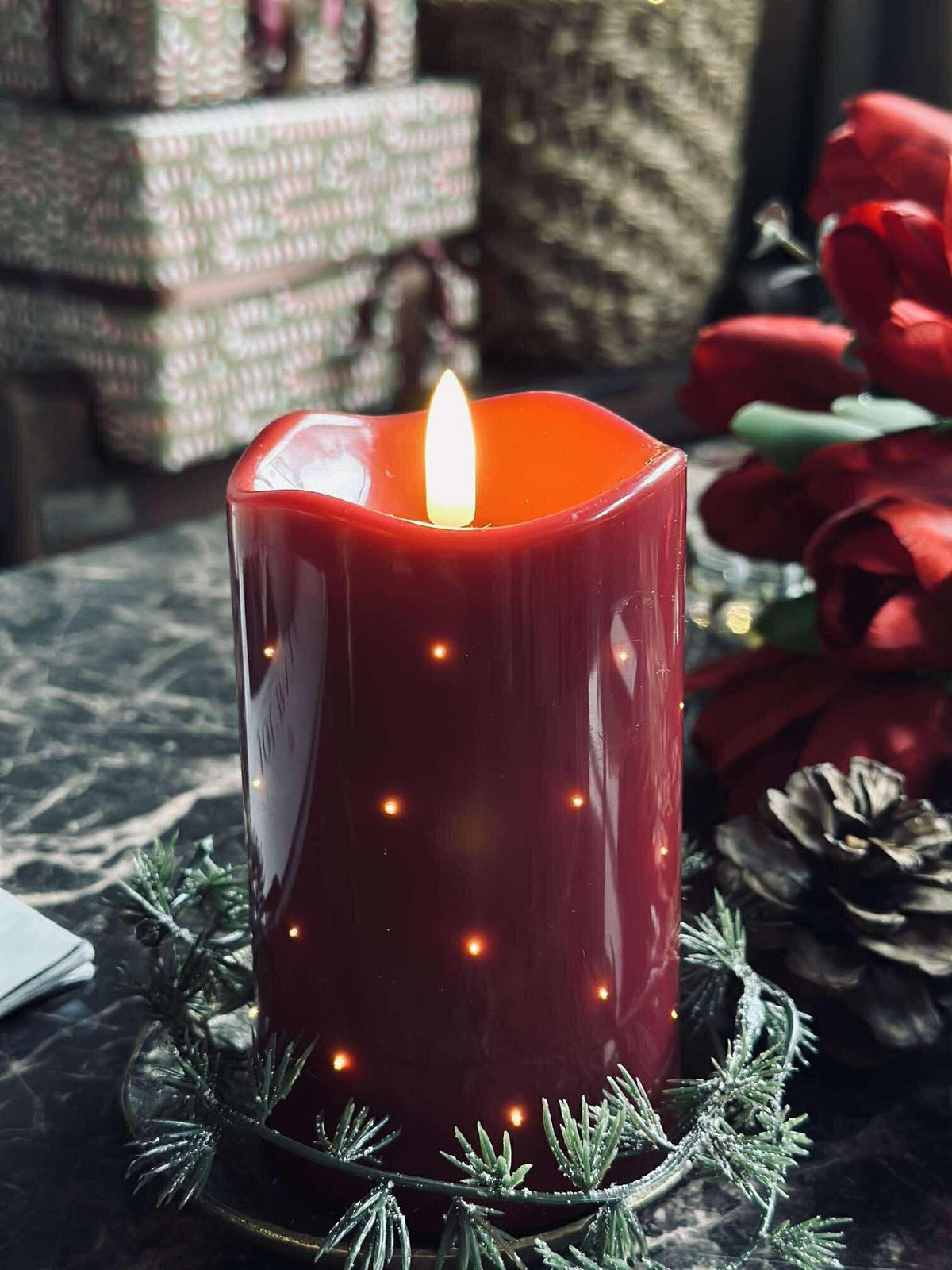LED Blokklys JUL TWINKLE - 12,5 cm