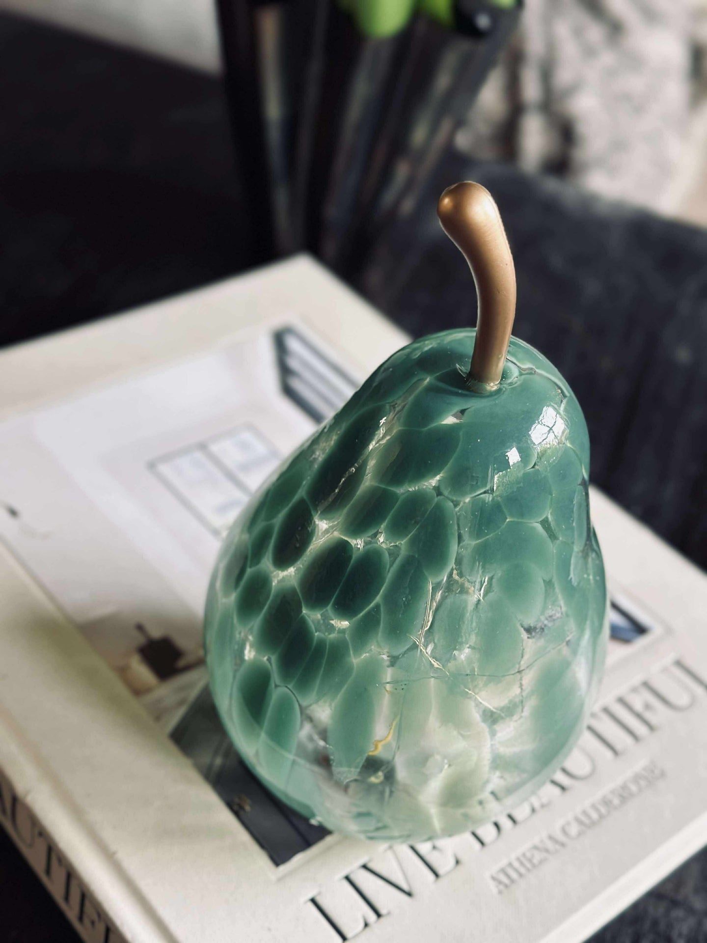 Pære med lys - Lys grønn