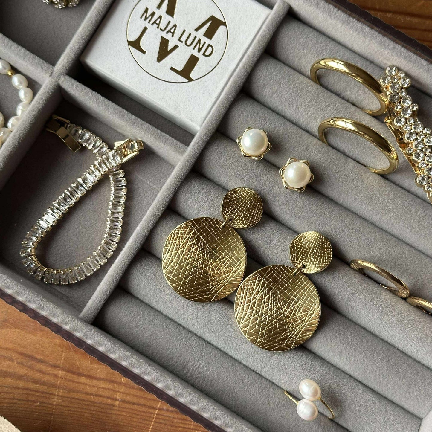 ALBERTE øredobber - 18k gullbelagt