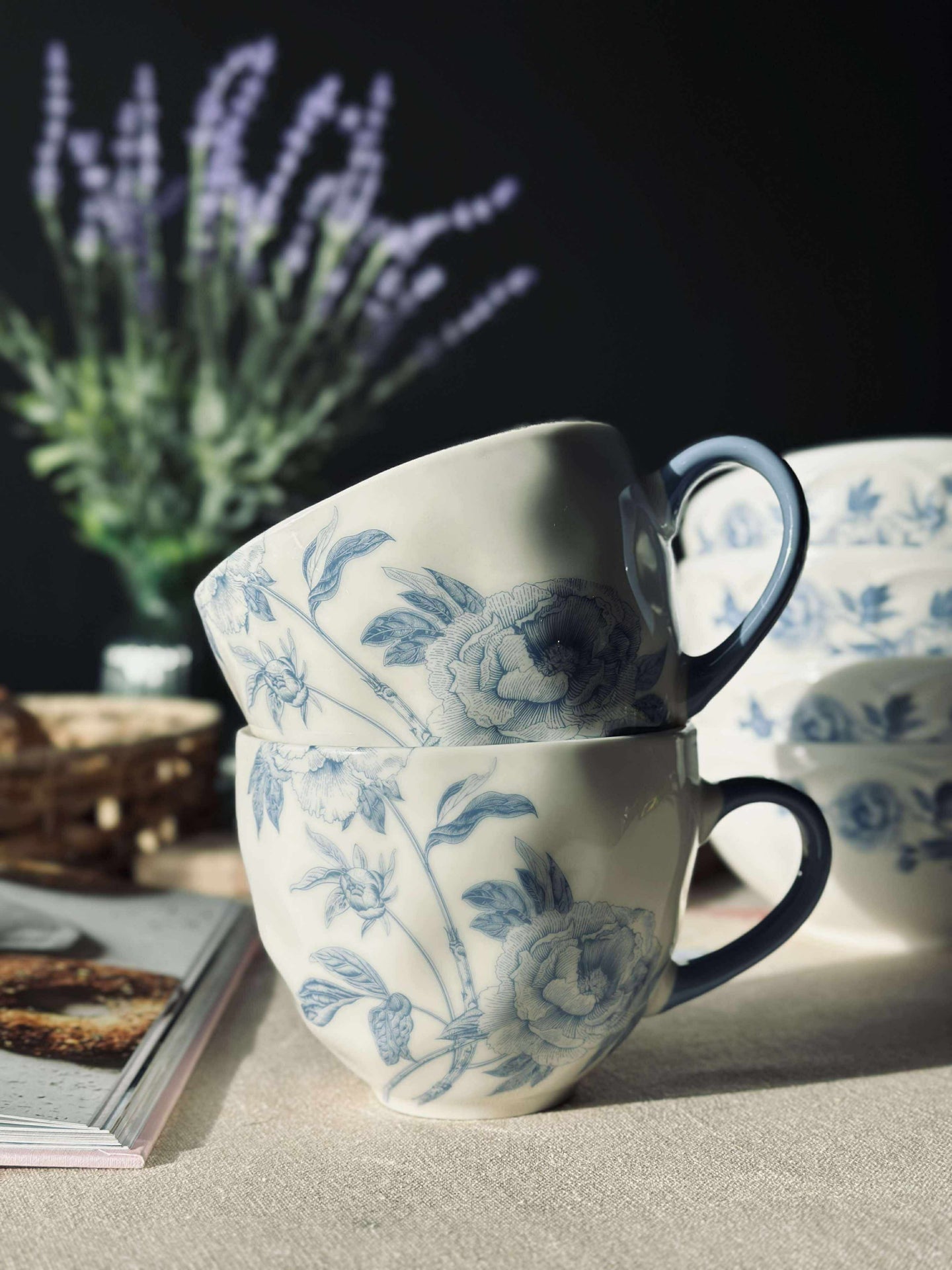 Krus Flora Blå
