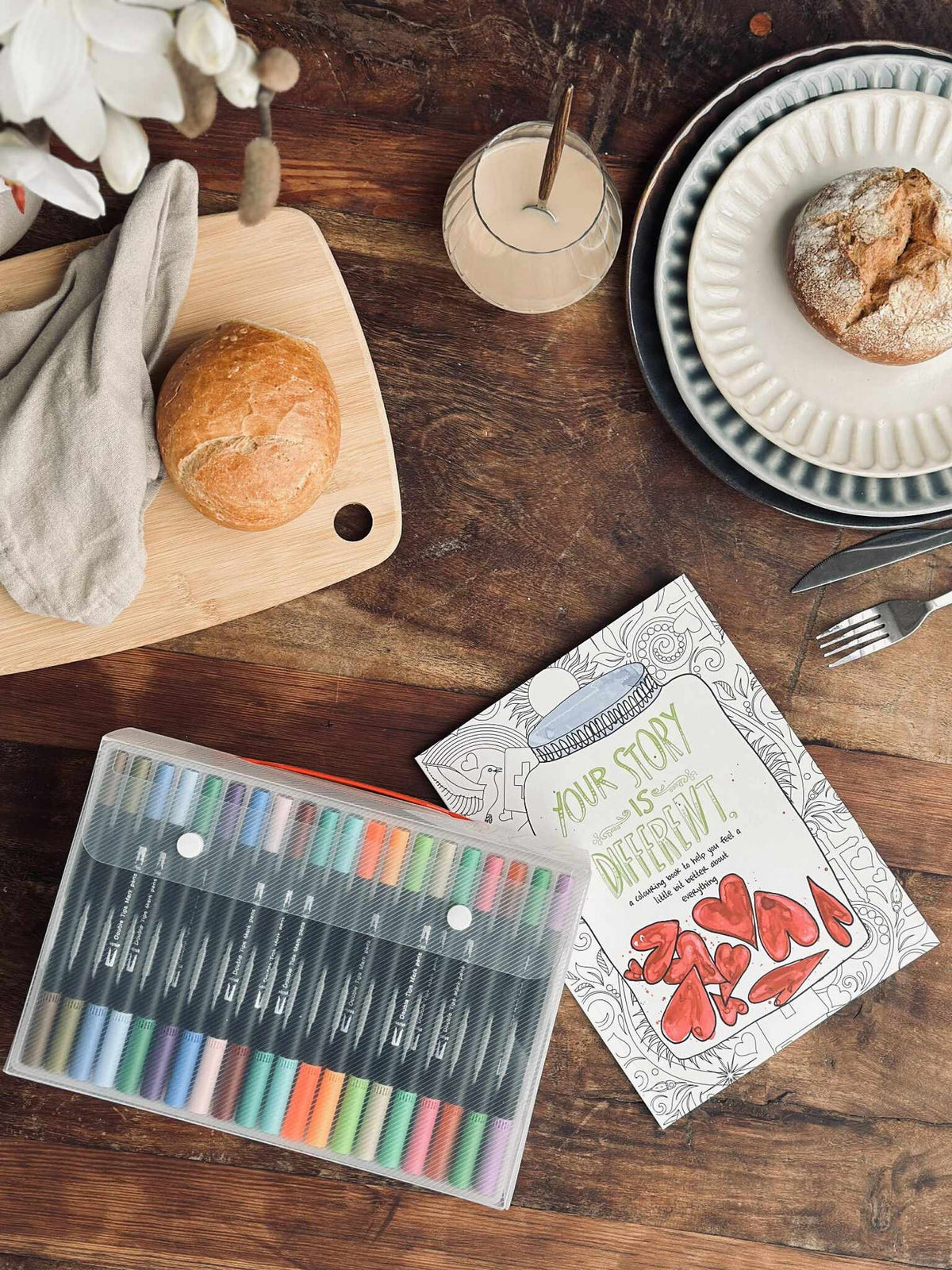 120 Dobbeltendede Vannbaserte Brushpens