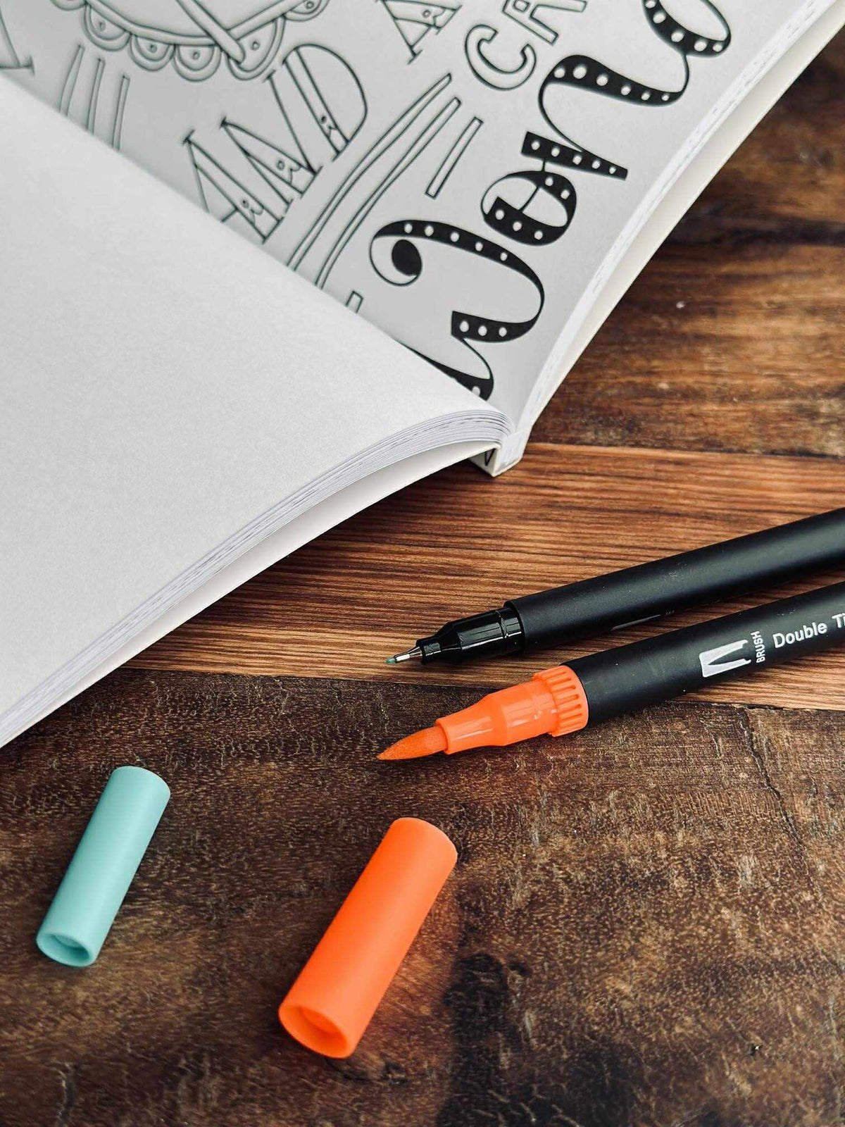 120 Dobbeltendede Vannbaserte Brushpens