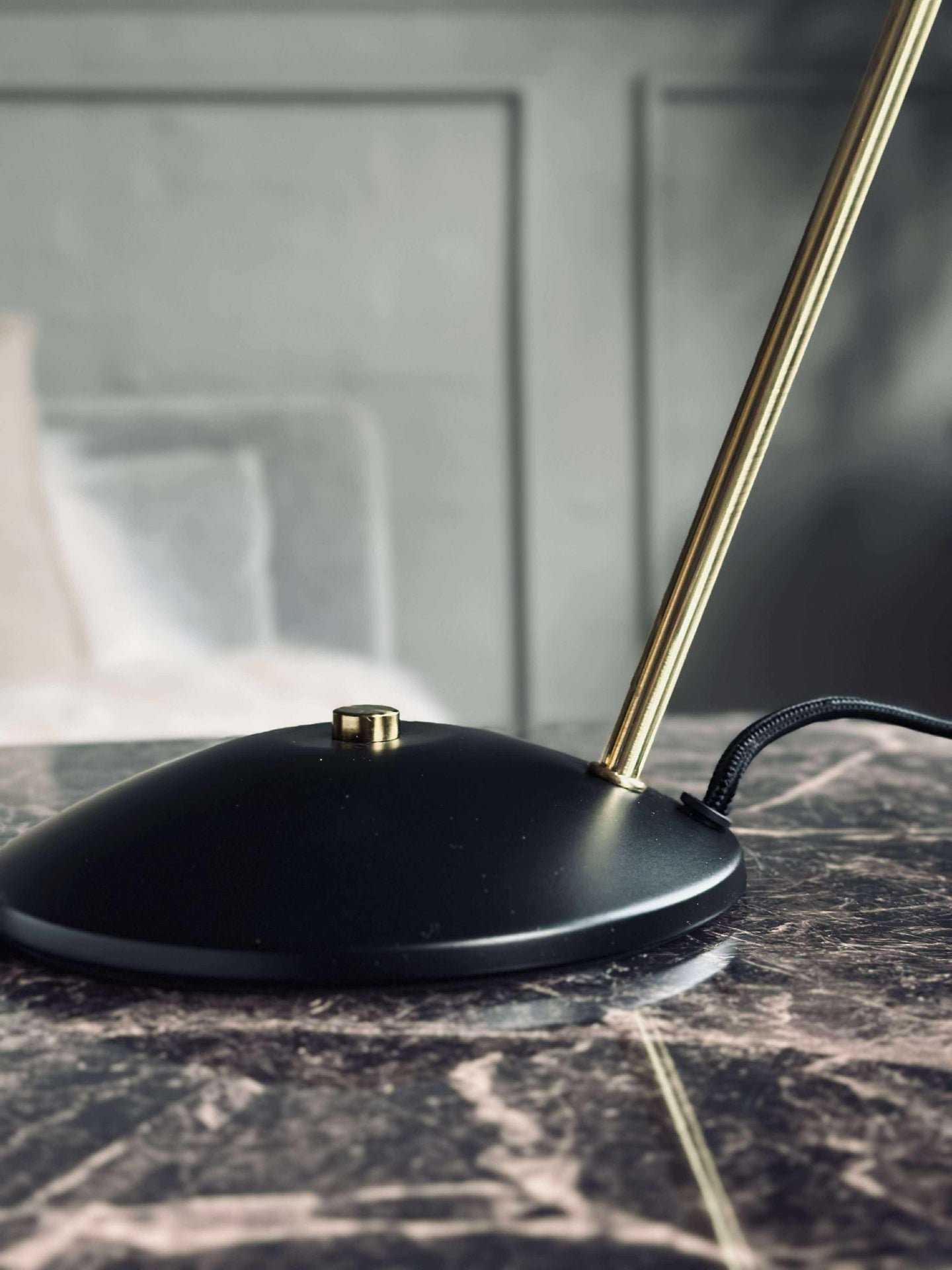 Bordlampe Retro - Svart / gull