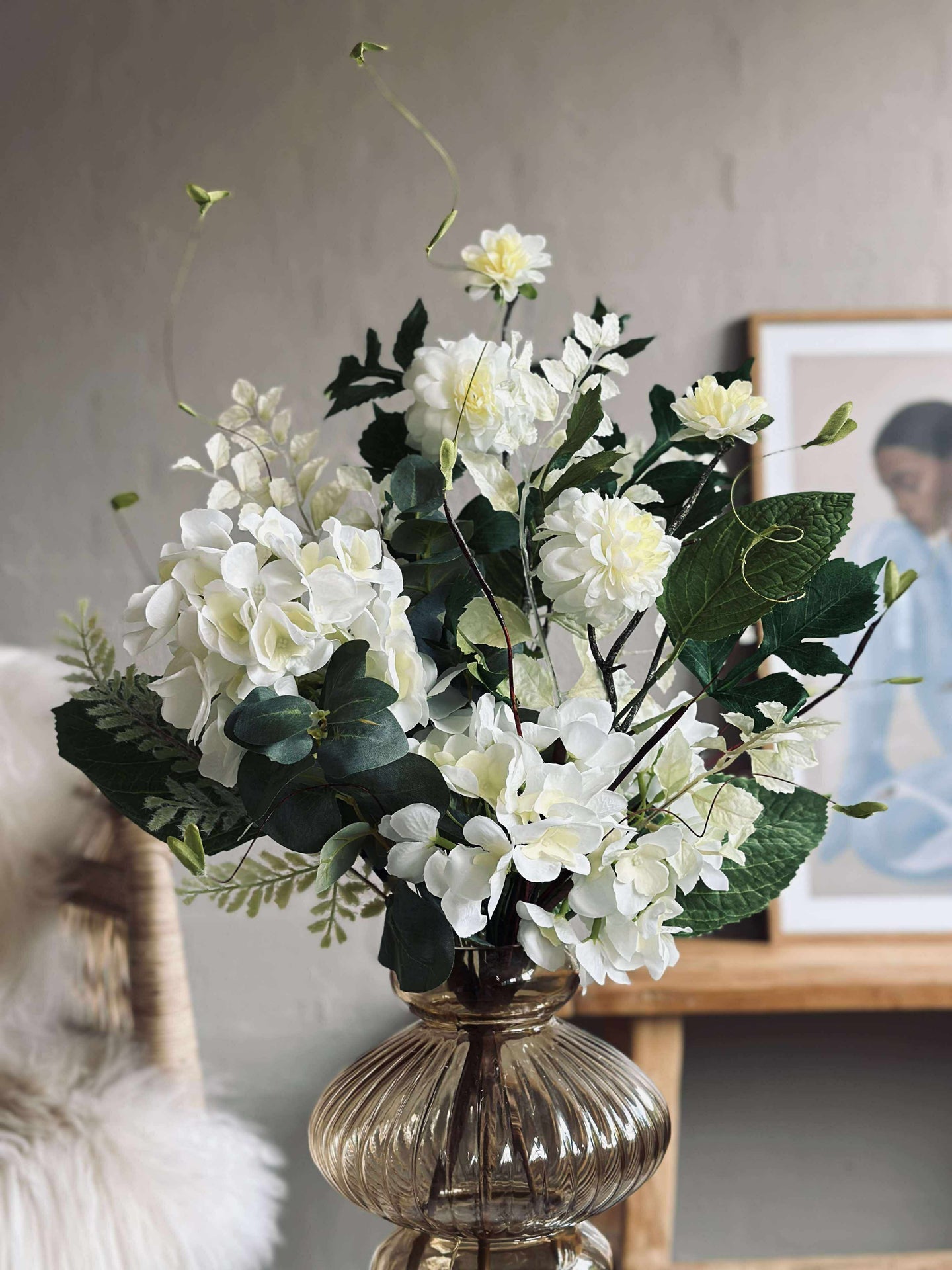 Bukett Hortensia - Hvit