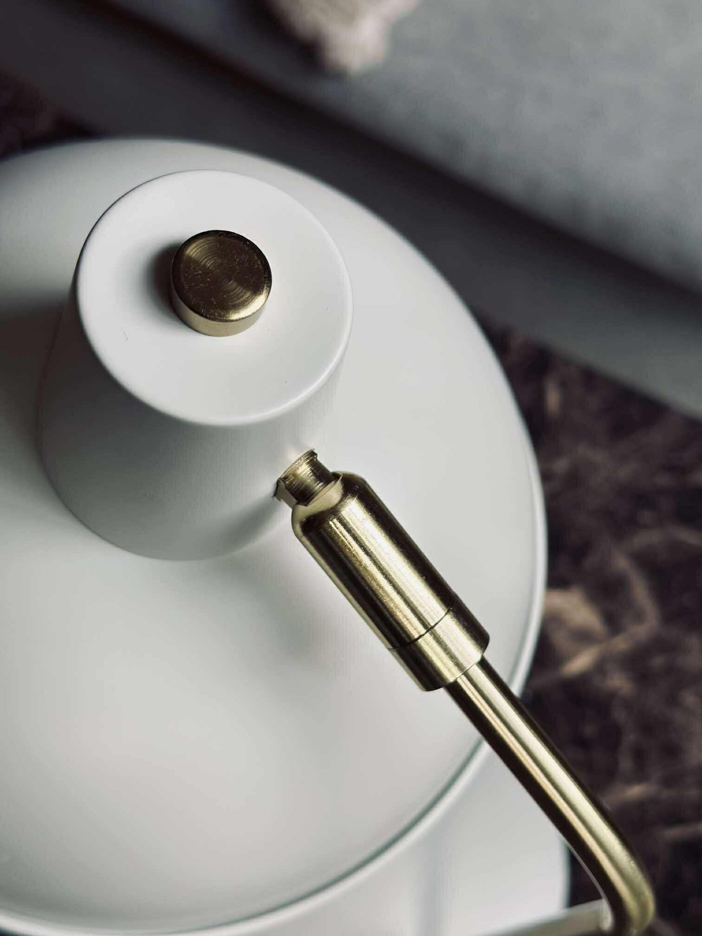 Bordlampe Retro - Hvit / gull