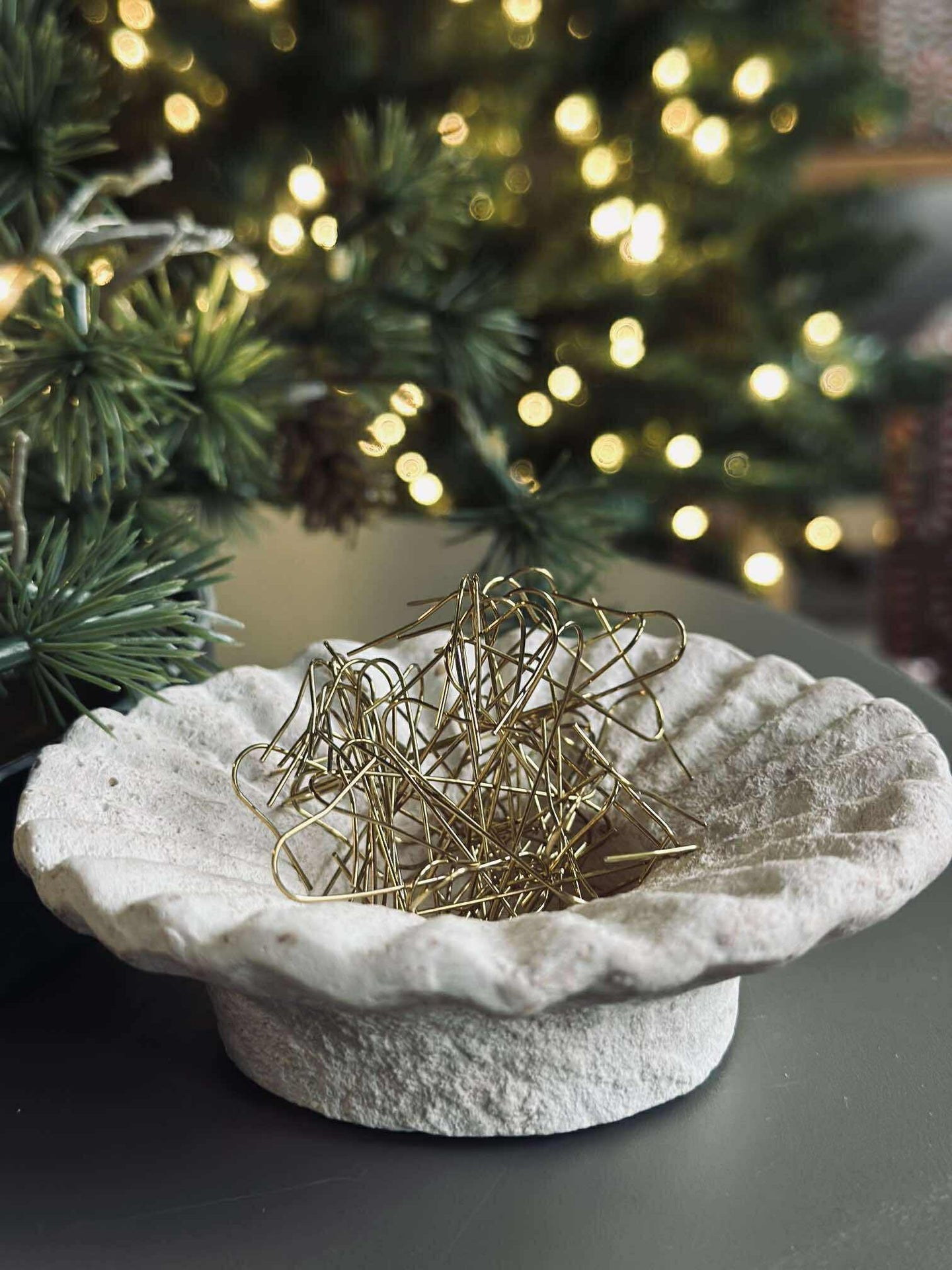 Krok for oppheng av julepynt - Gull