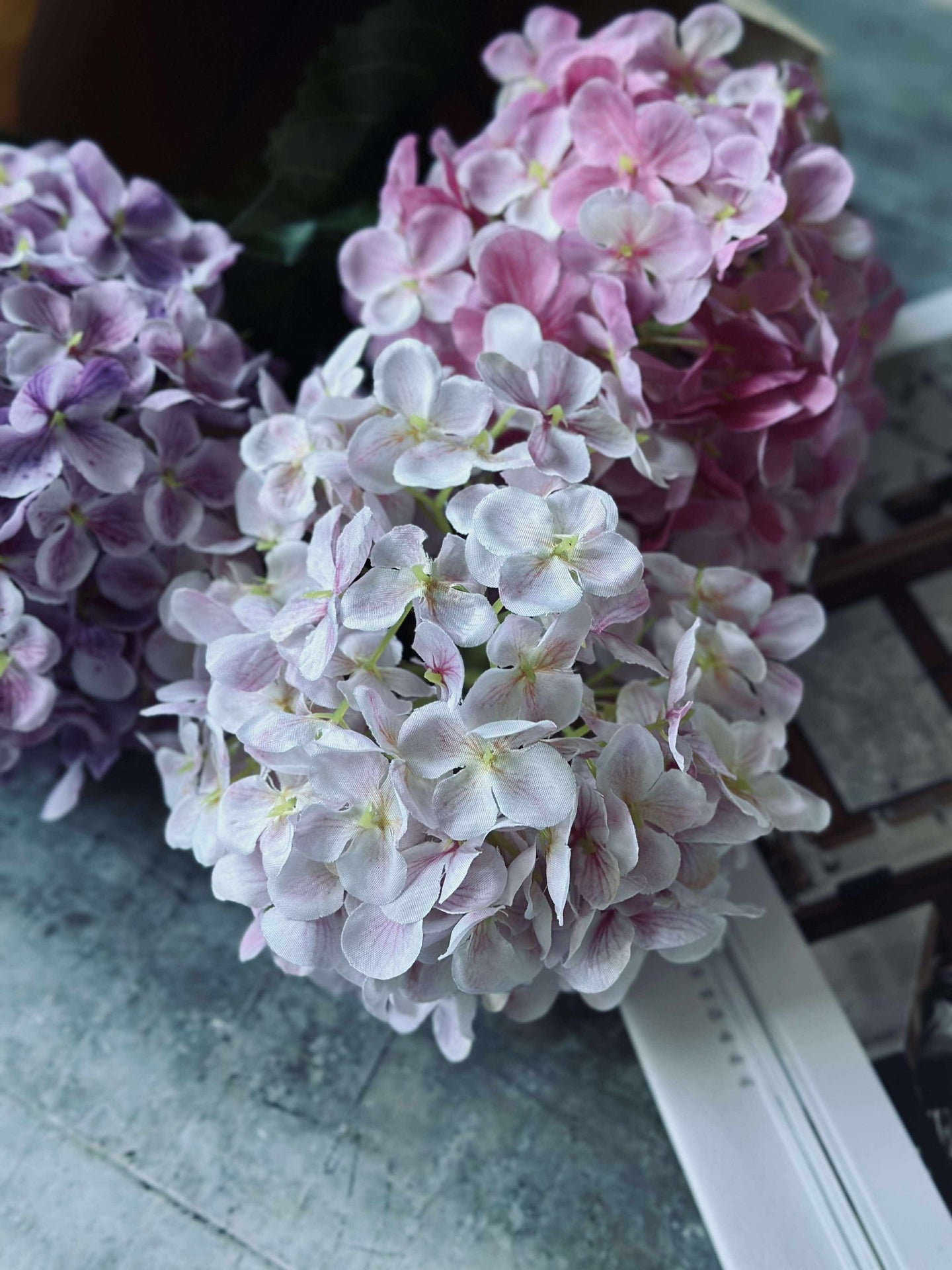 Bukett - Hortensia rosa / lilla