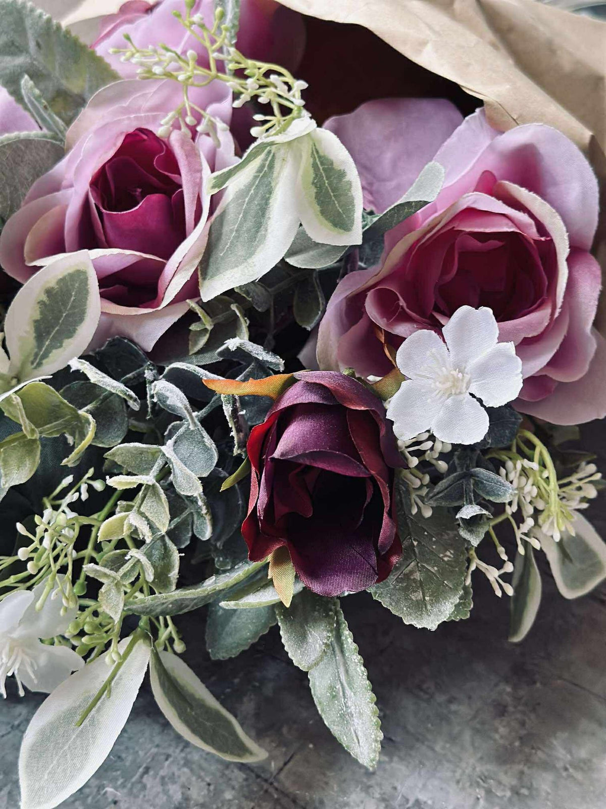 Bukett med roser - Rosa