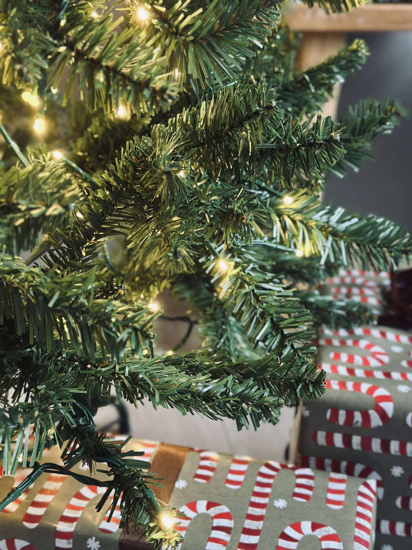 Juletre med lyskjede