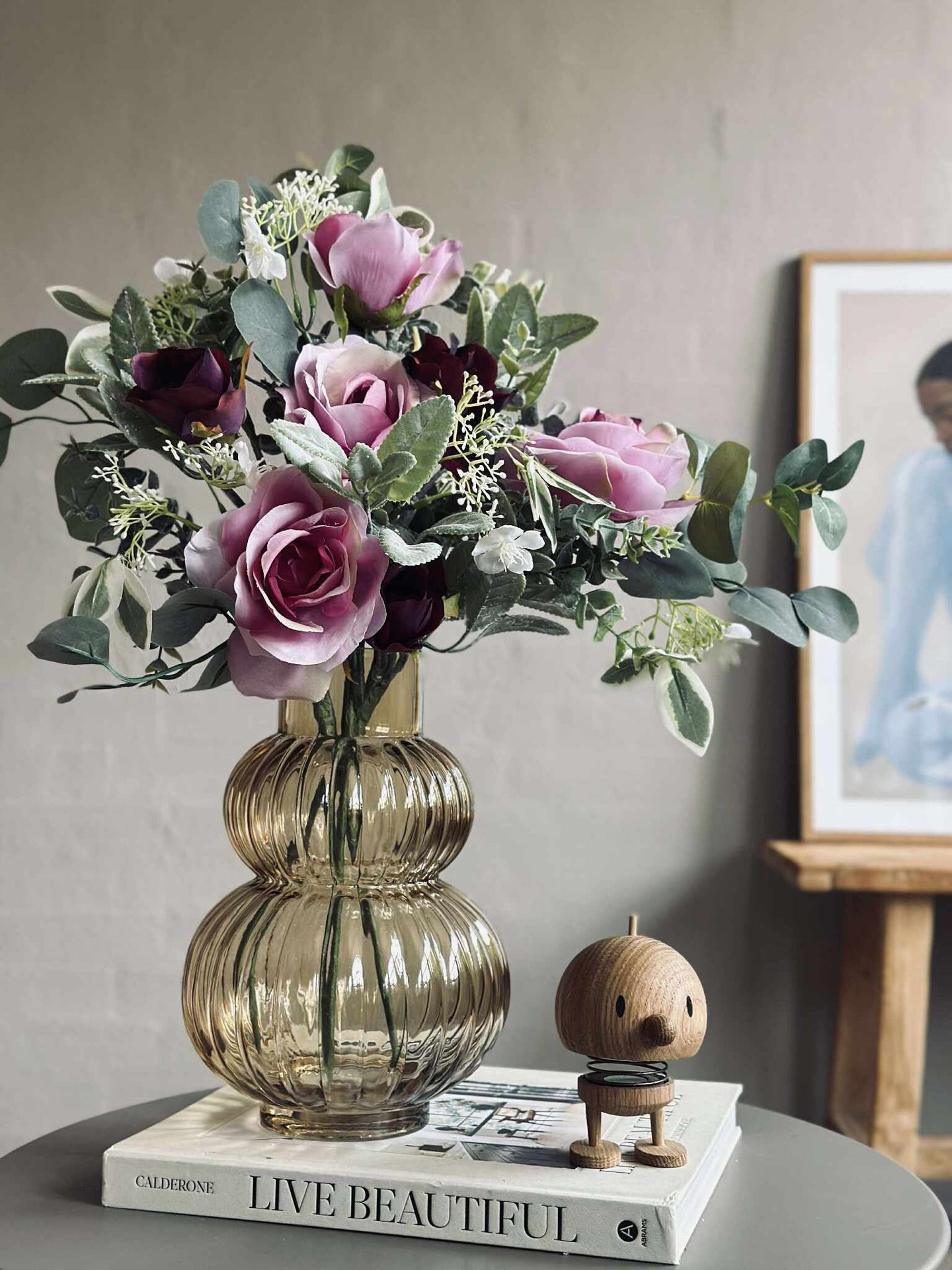 Bukett med roser - Rosa