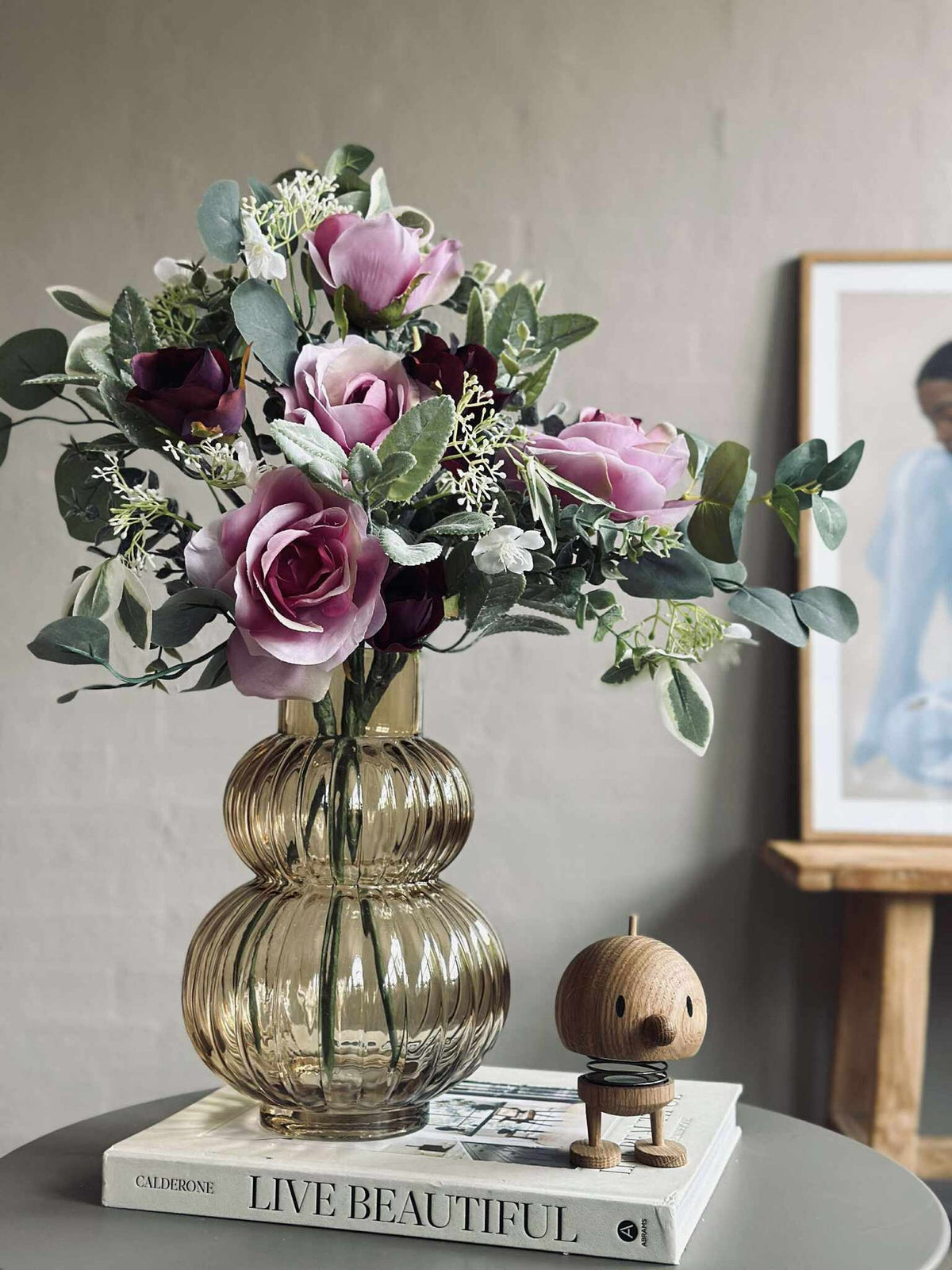Bukett med roser - Rosa