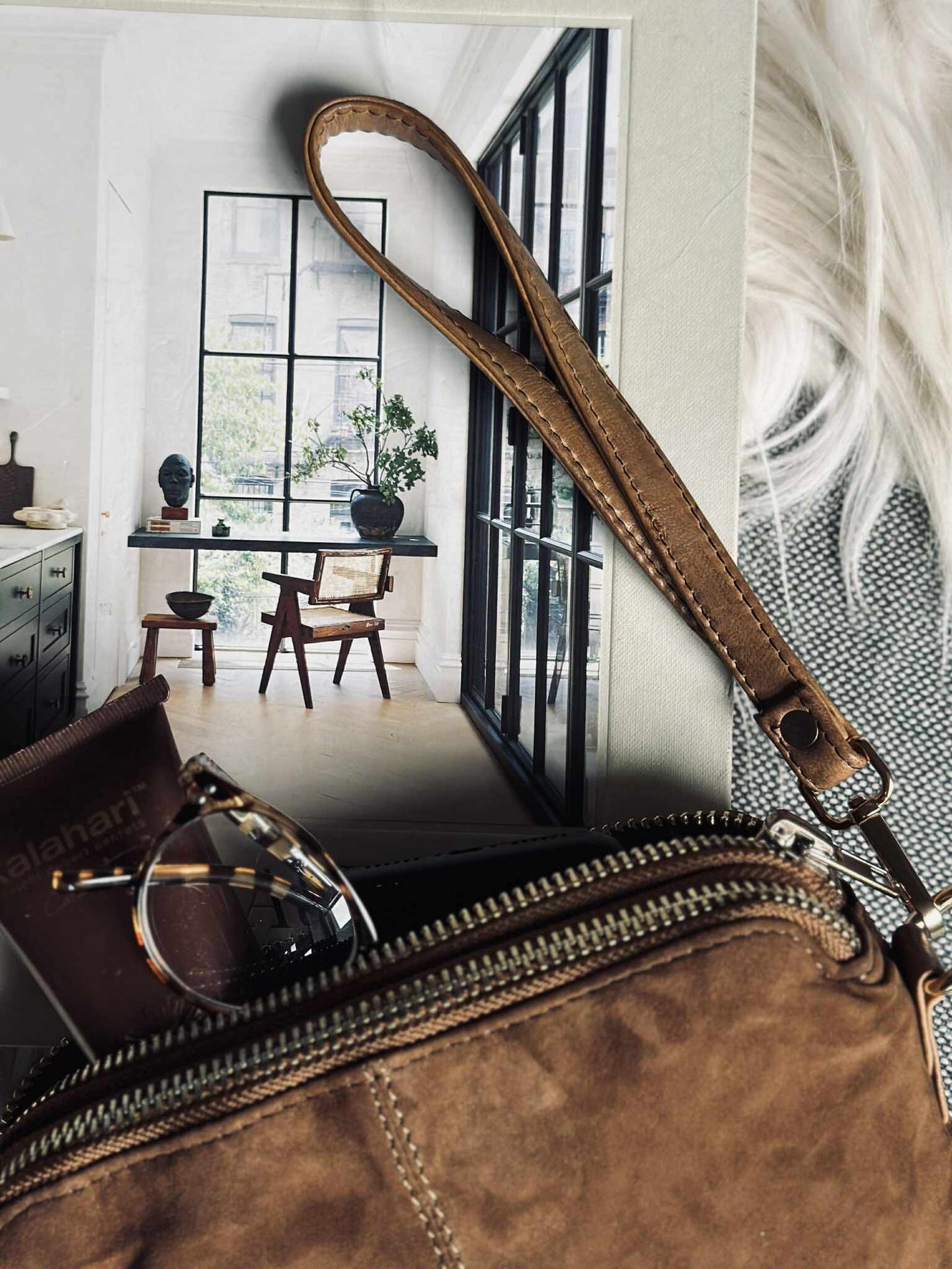 Crossbody clutch ALICE - Ruskinn caramel