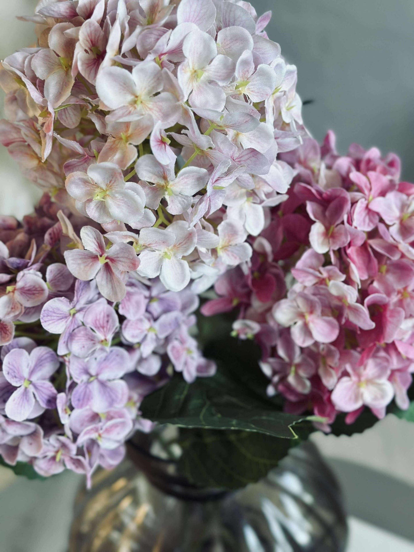 Bukett - Hortensia rosa / lilla