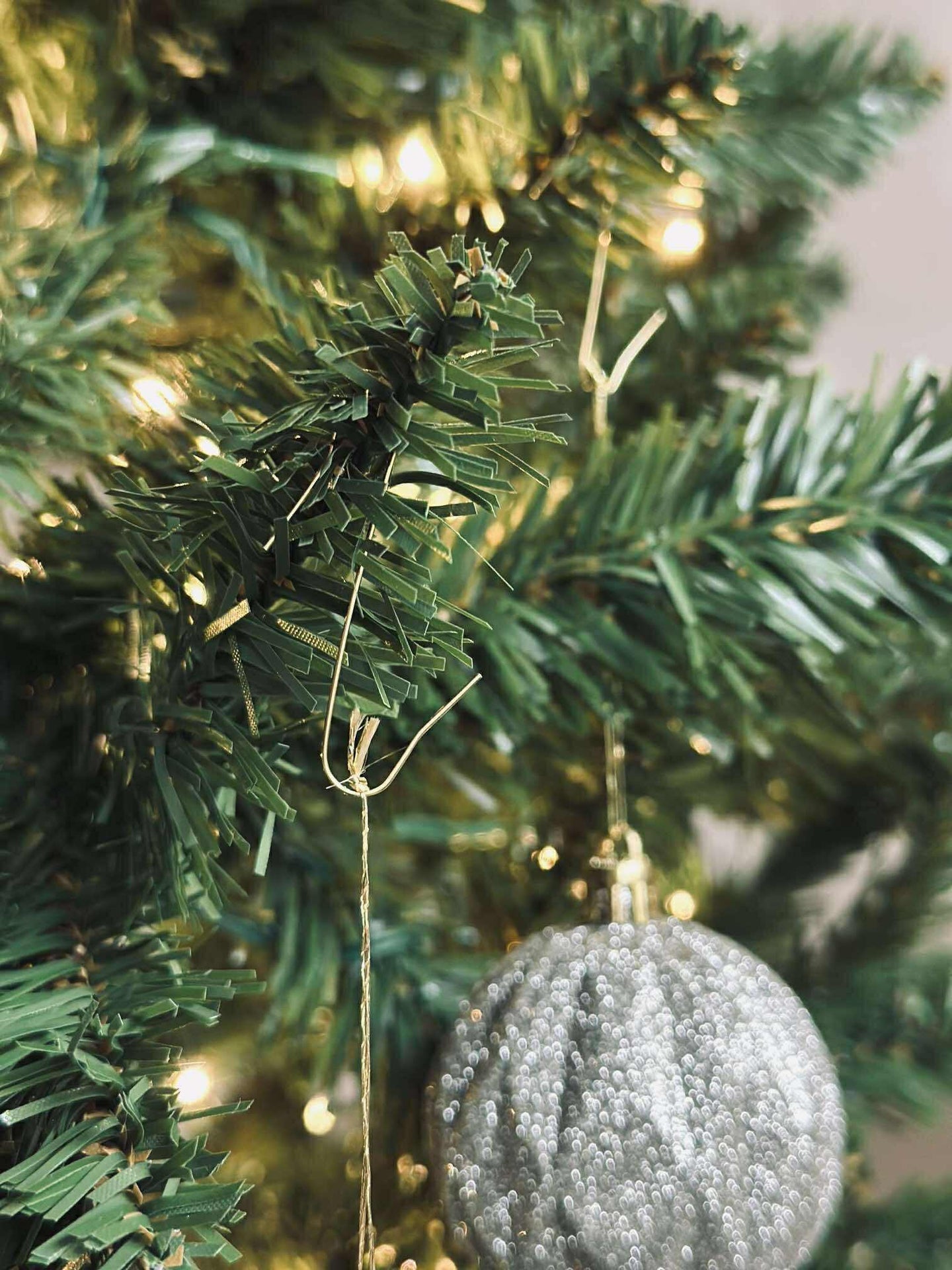 Krok for oppheng av julepynt - Gull