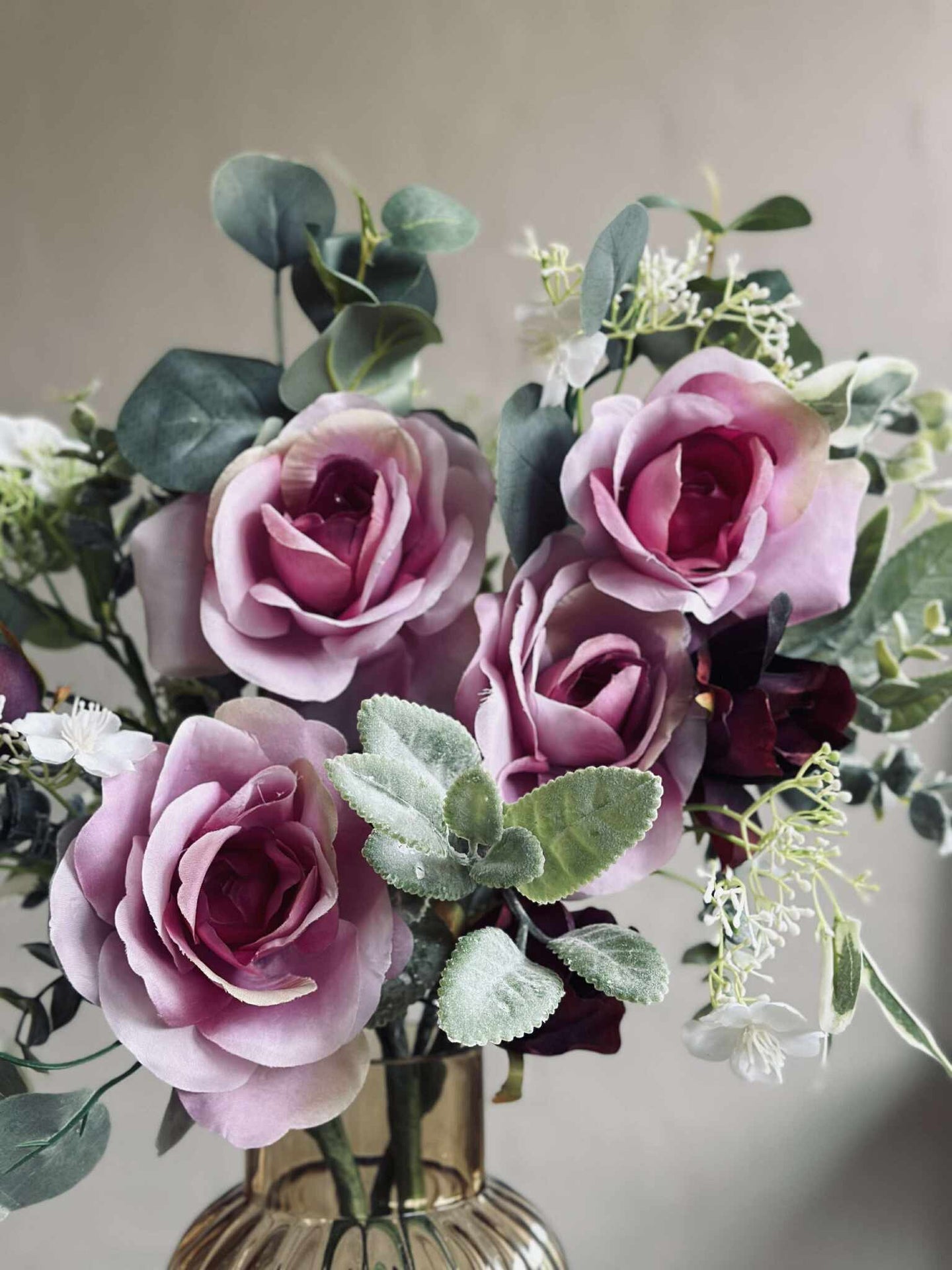 Bukett med roser - Rosa