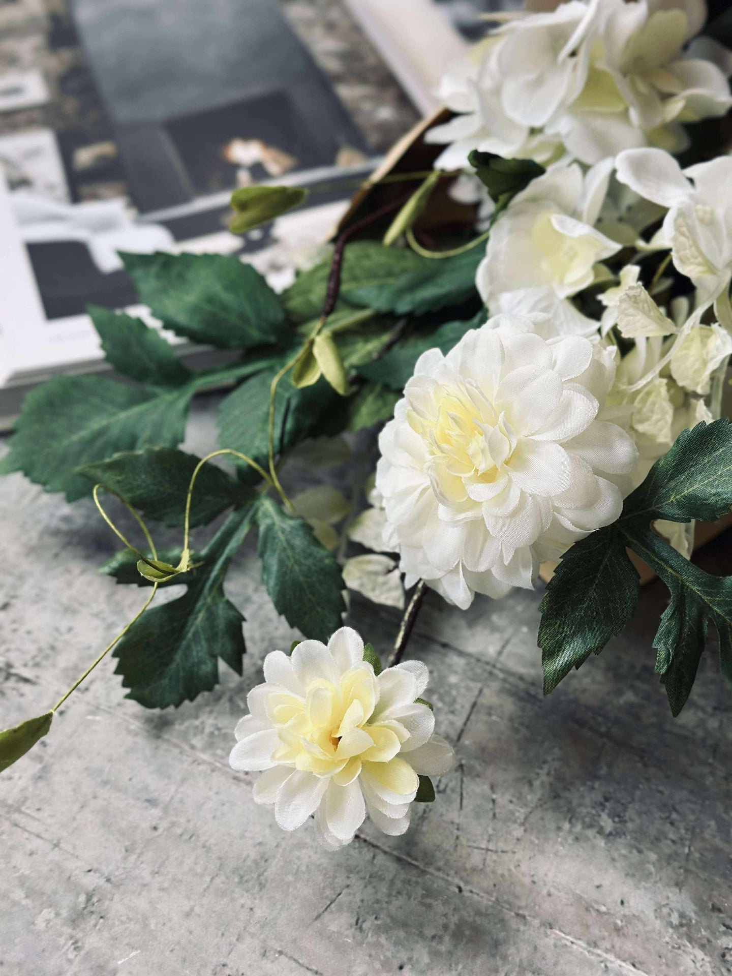 Bukett Hortensia - Hvit